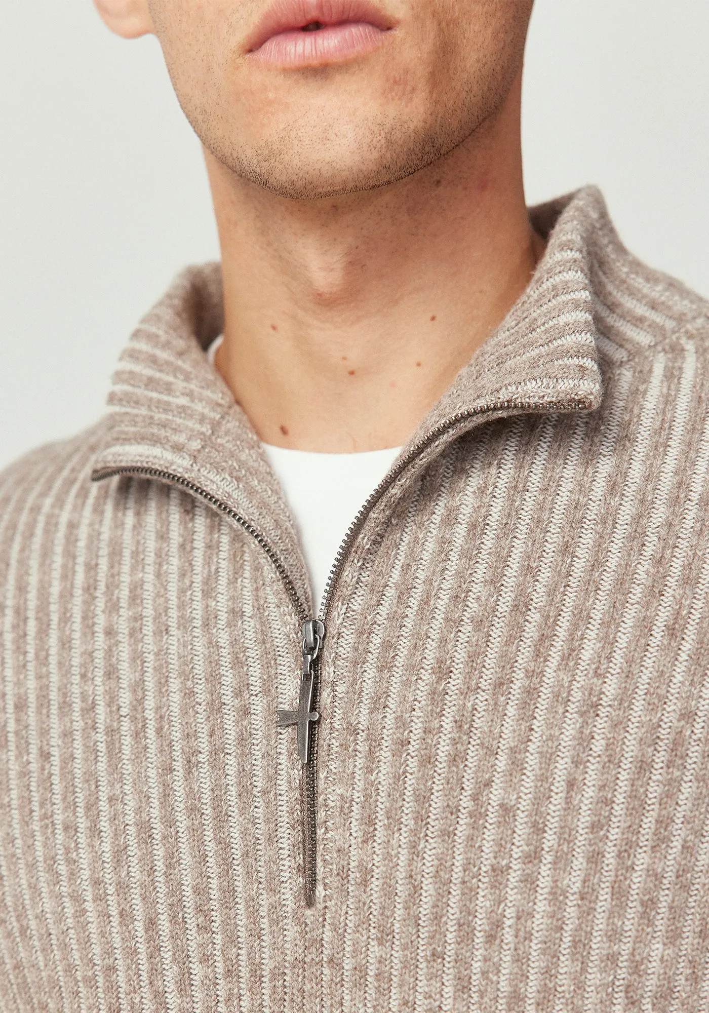 Tanner Half Zip - Totara/Ecru sold by Untouched World product image thumbnail 3