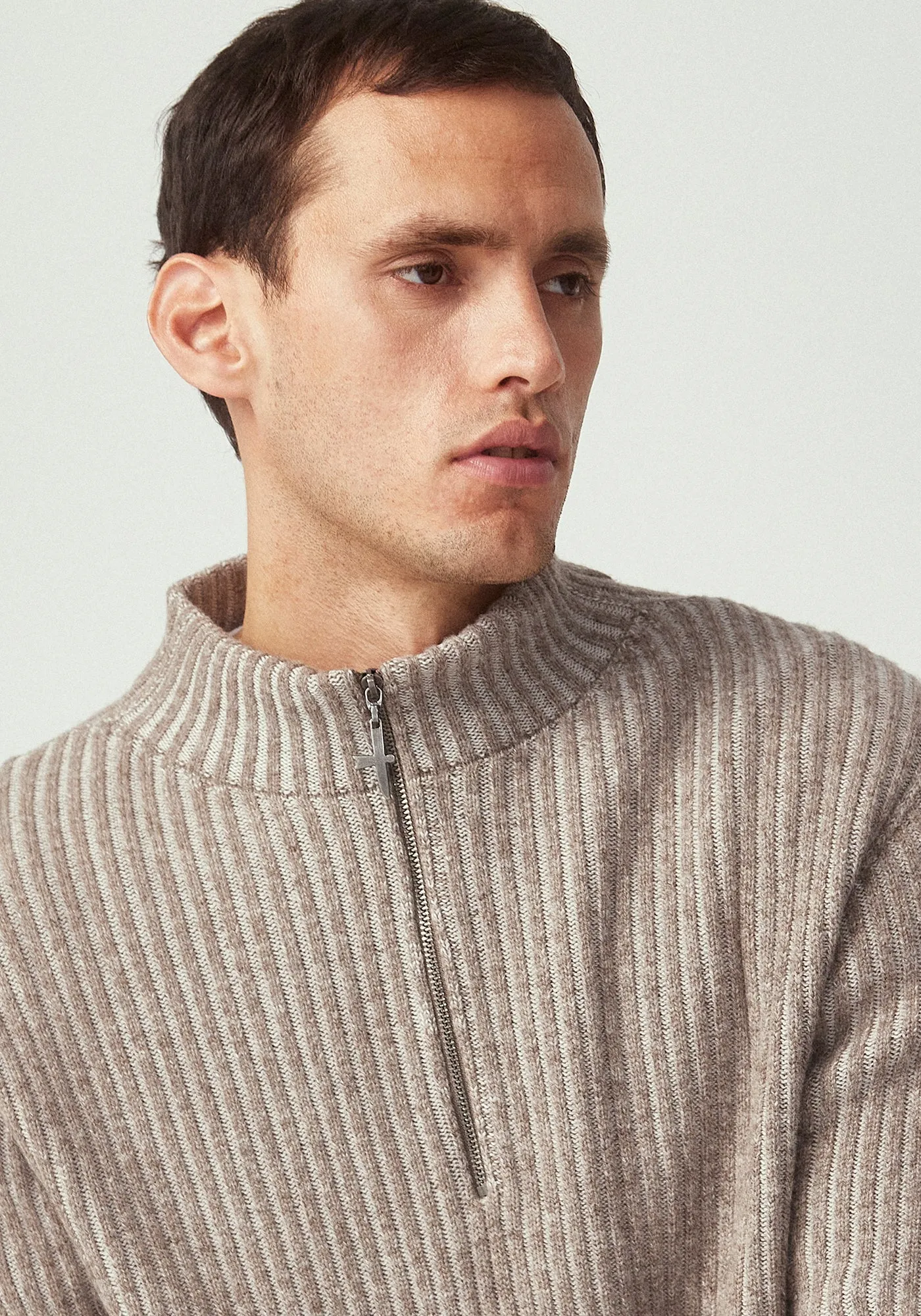 Tanner Half Zip - Totara/Ecru sold by Untouched World product image thumbnail 4