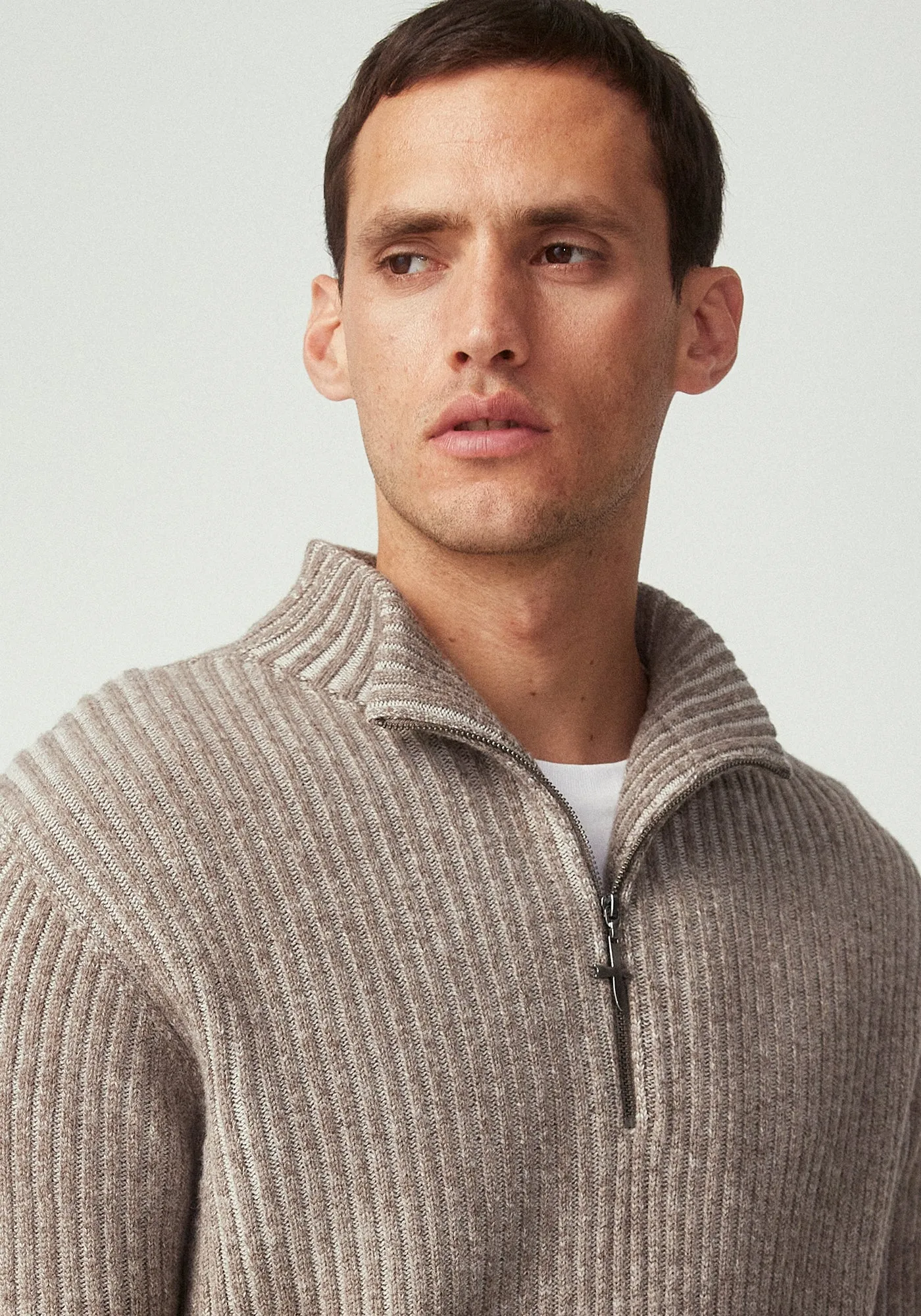 Tanner Half Zip - Totara/Ecru sold by Untouched World product image thumbnail 2