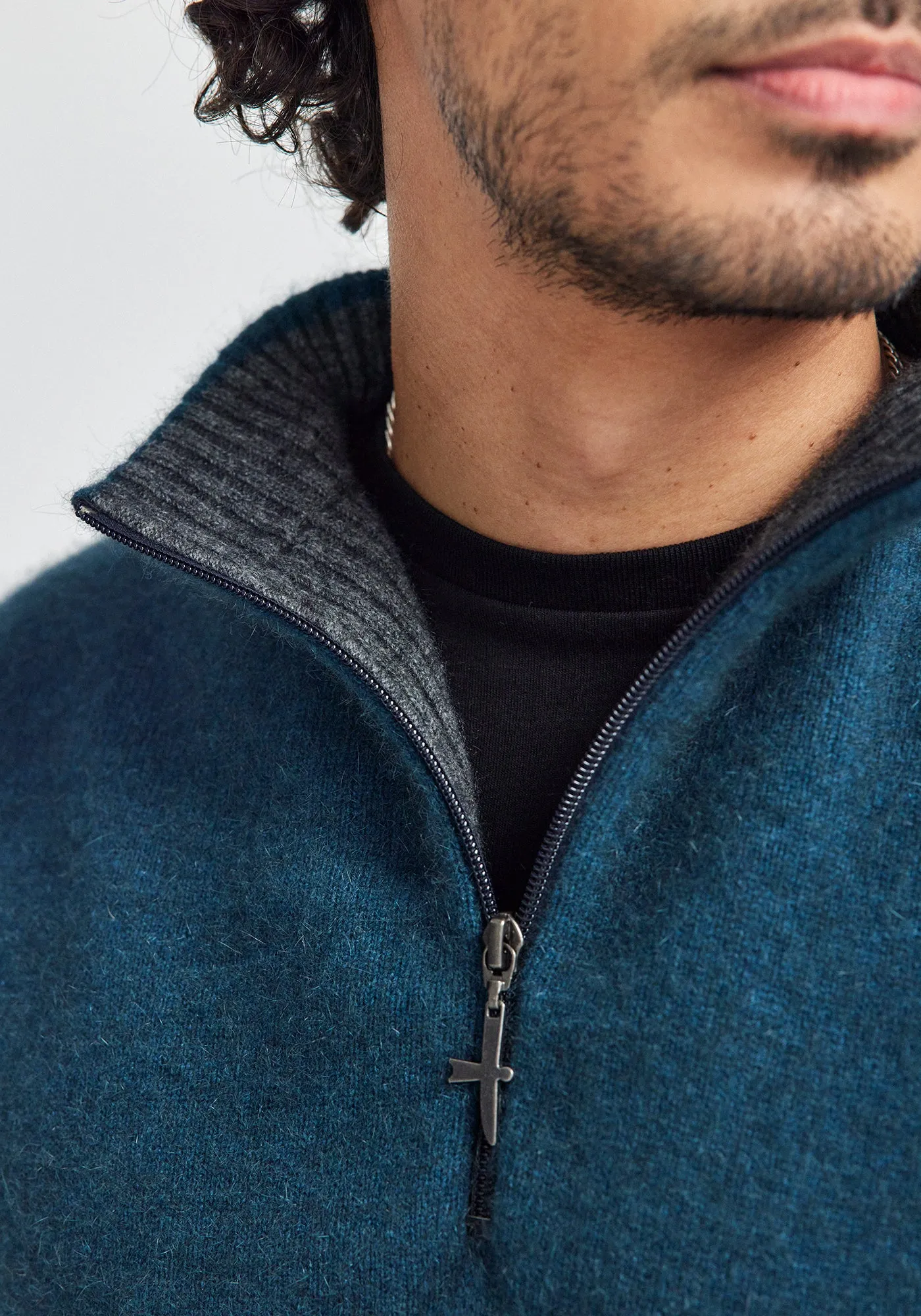Estuary Half Zip - Deep Teal/Slate sold by Untouched World product image thumbnail 3