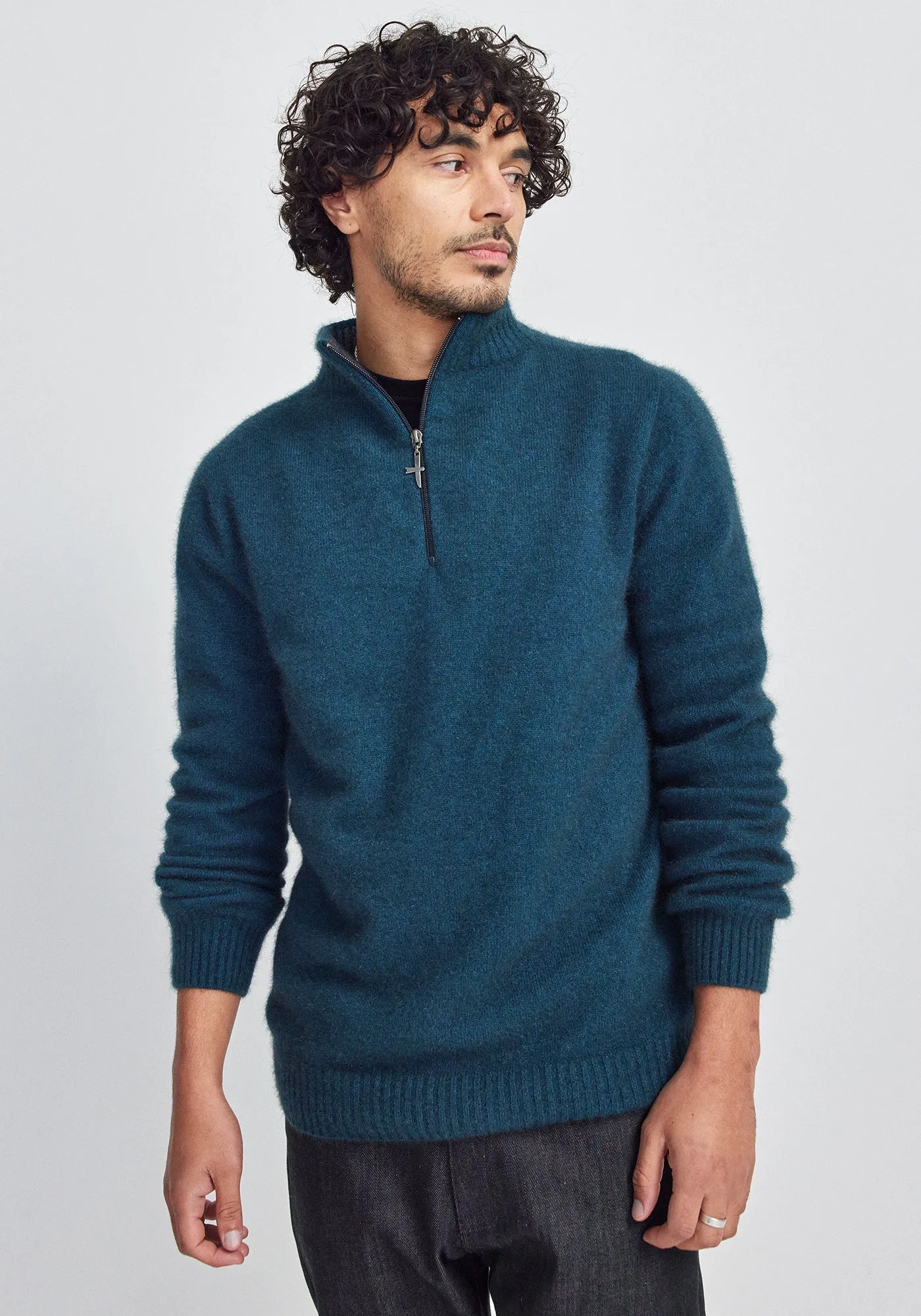 Estuary Half Zip - Deep Teal/Slate sold by Untouched World product image thumbnail 2