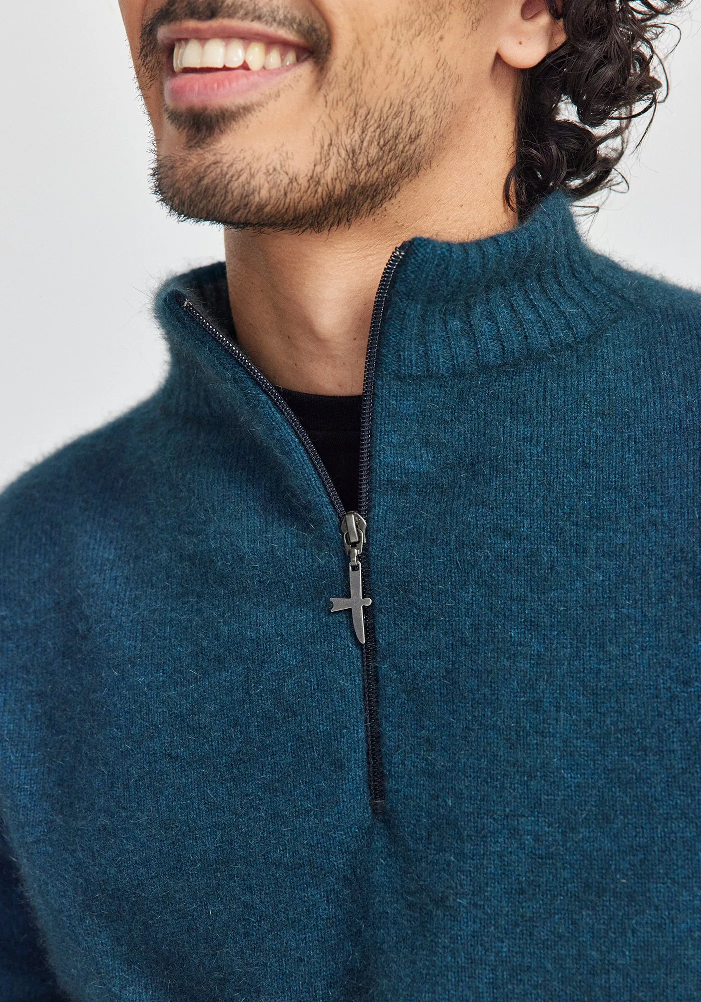 Estuary Half Zip - Deep Teal/Slate sold by Untouched World product image thumbnail 4