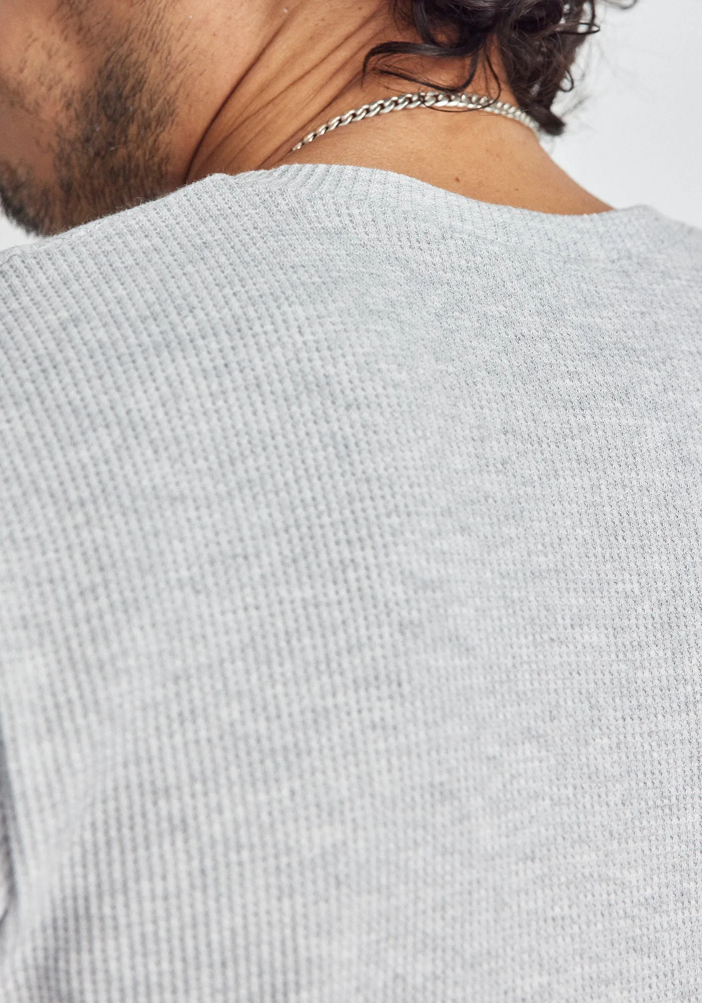 Brent Waffle Long Sleeve Tee - Grey Marle sold by Untouched World product image thumbnail 5