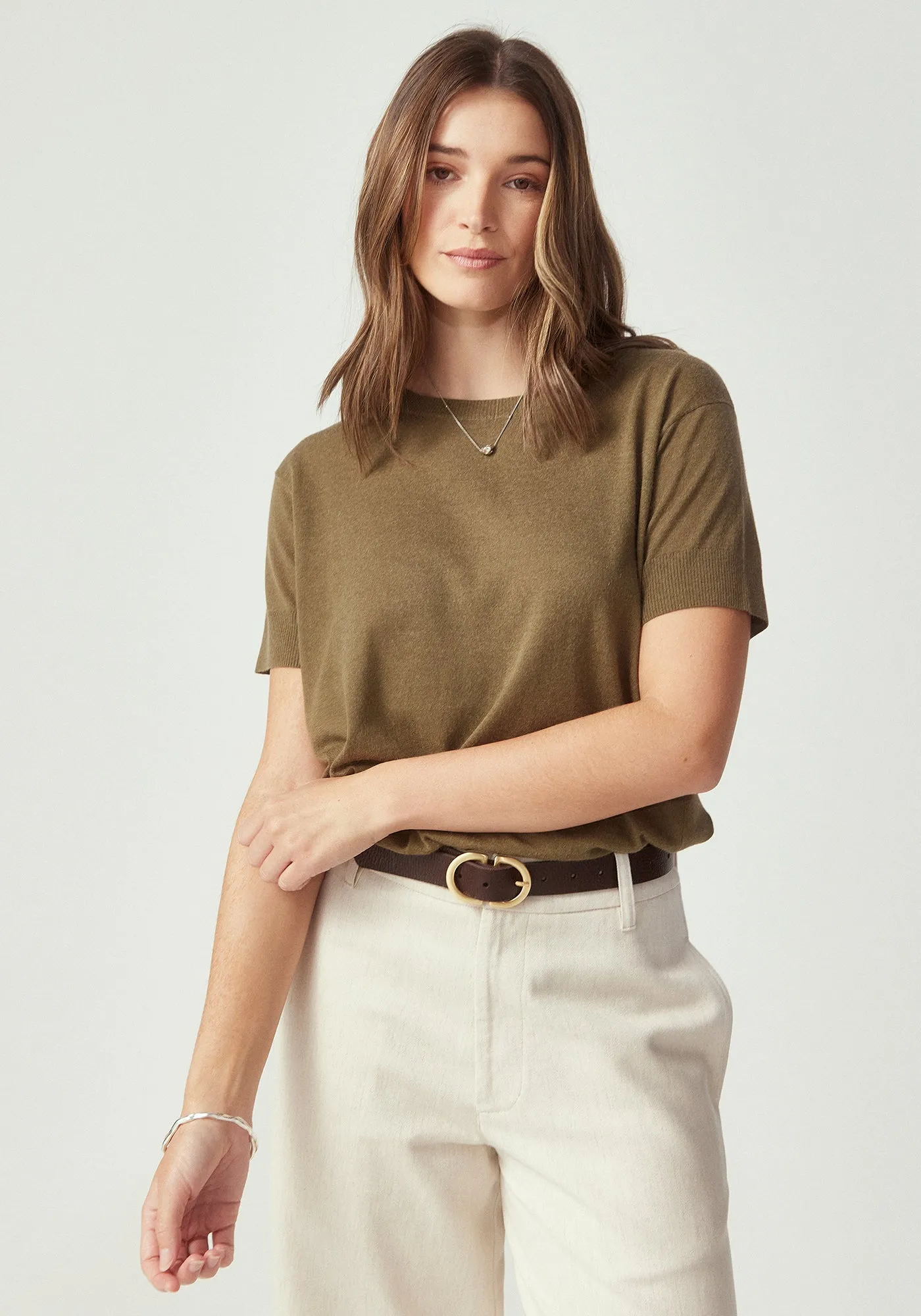 Lucy Knit Tee - Vine Green sold by Untouched World product image thumbnail 5