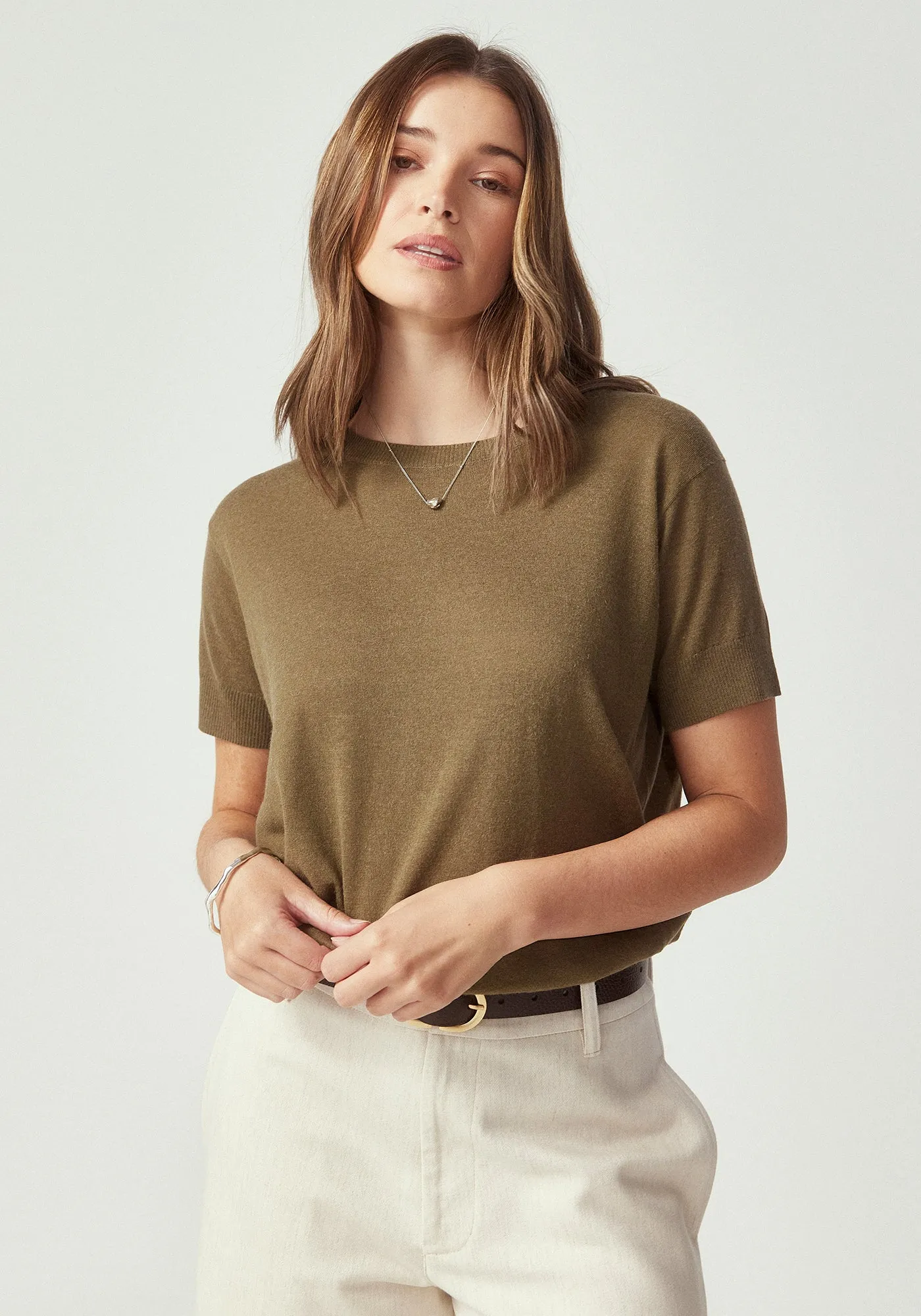 Lucy Knit Tee - Vine Green sold by Untouched World product image thumbnail 2