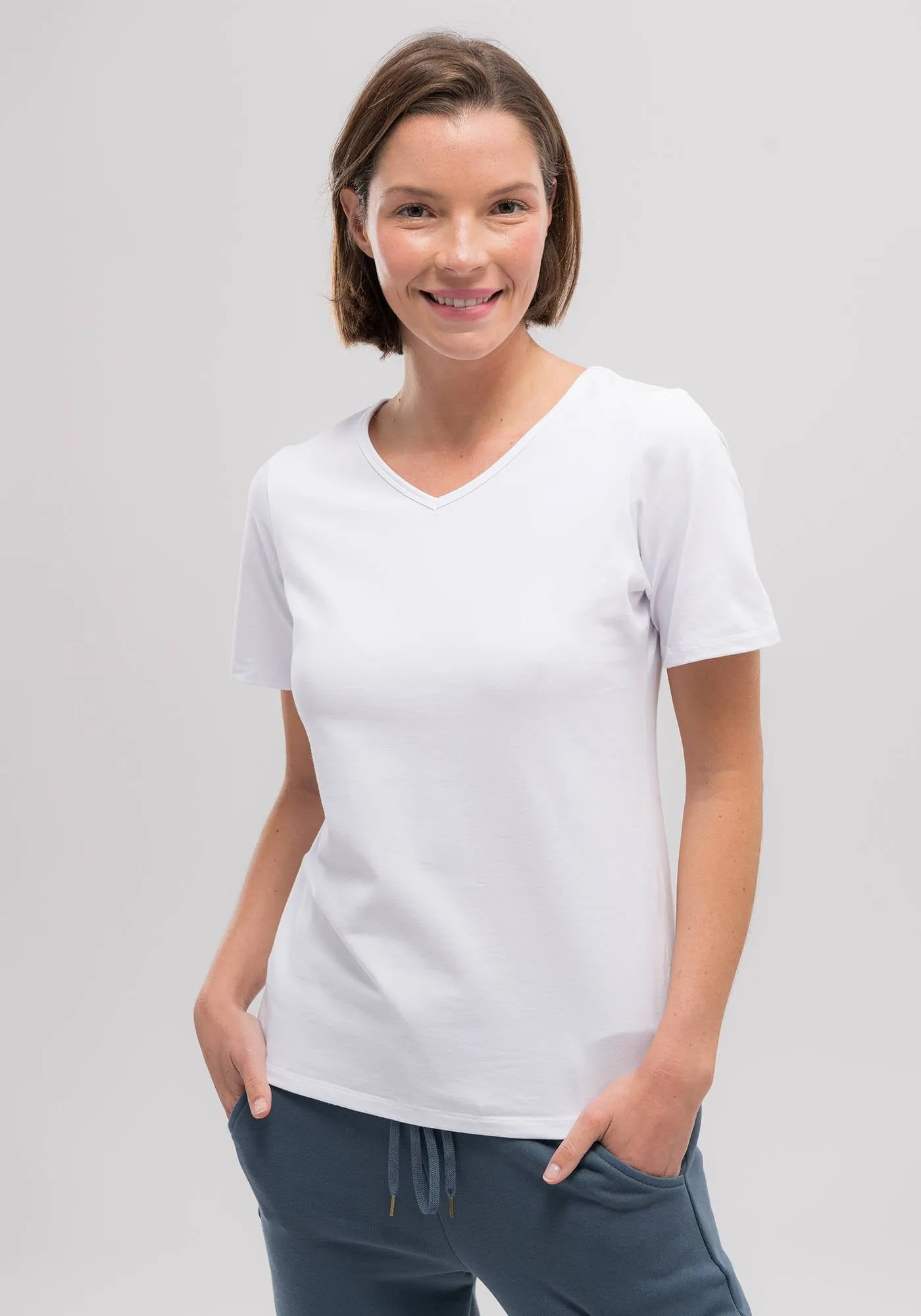 Organic Cotton Vee Tee sold by Untouched World