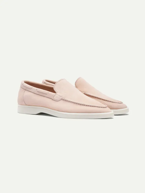 Lady Soft Pink Yacht Loafers made by Aurelien