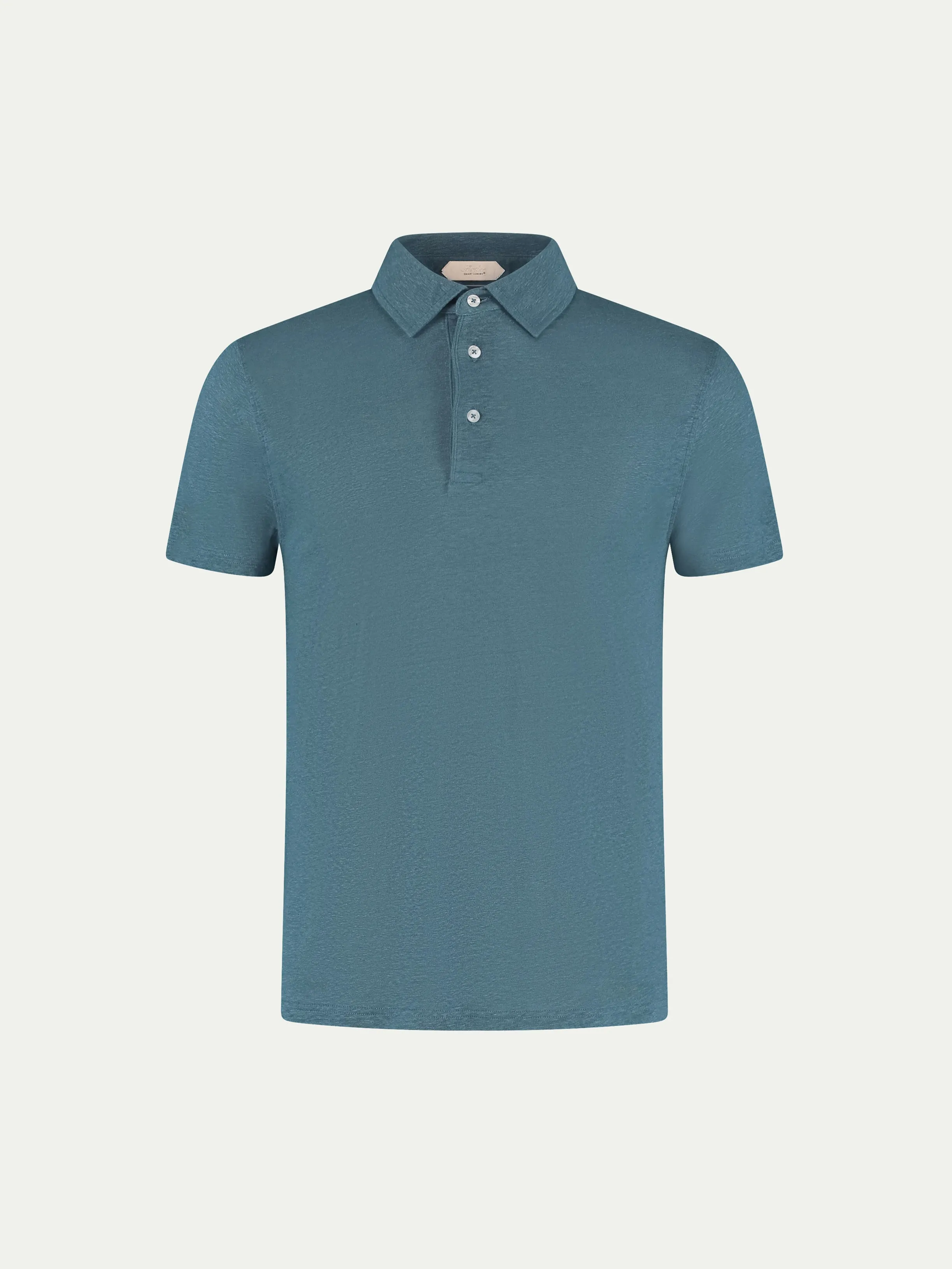 Sea Green Linen Polo Shirt sold by Aurelien
