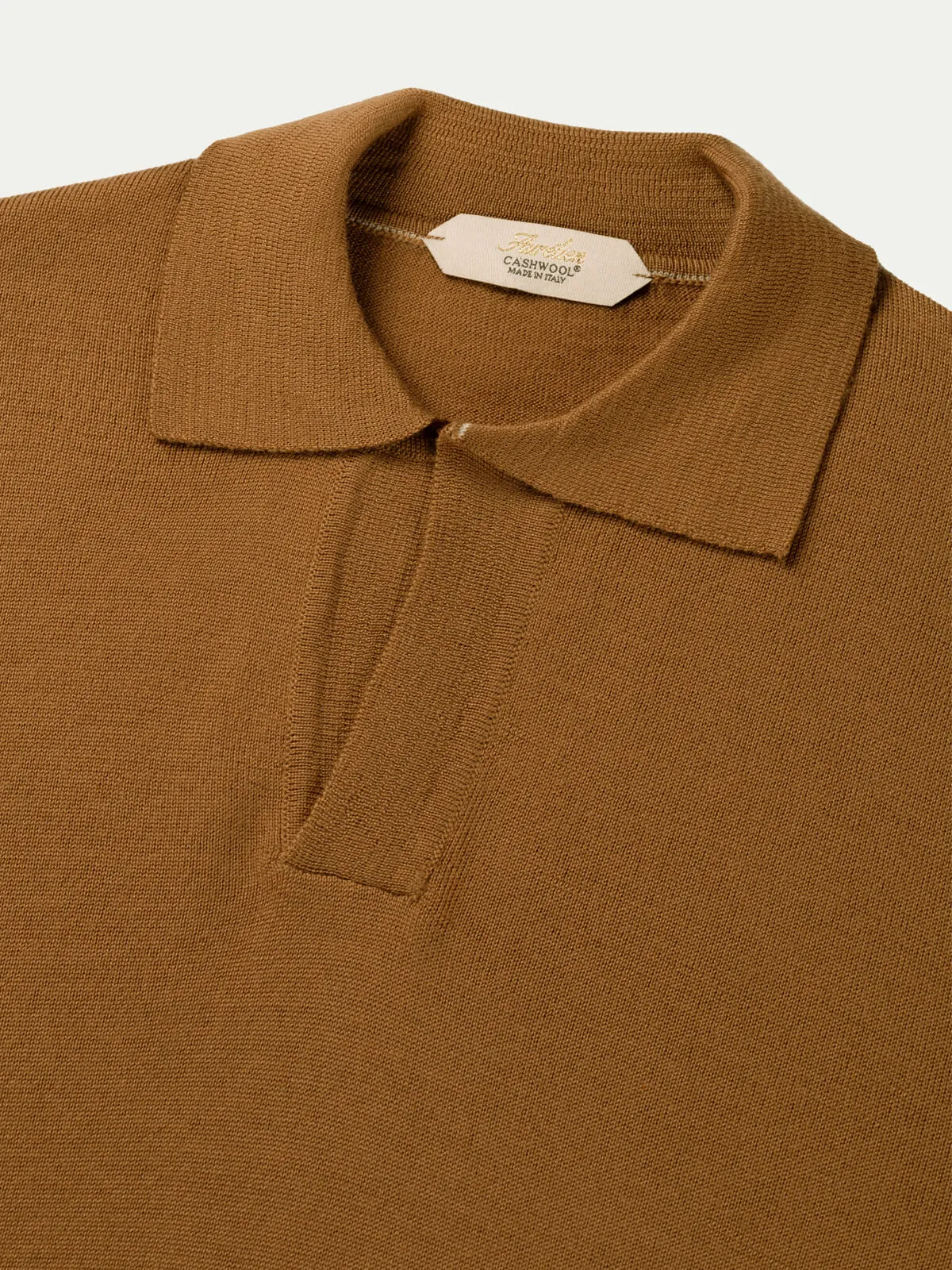 Shortsleeve Buttonless Polo Saffron sold by Aurelien product image thumbnail 3