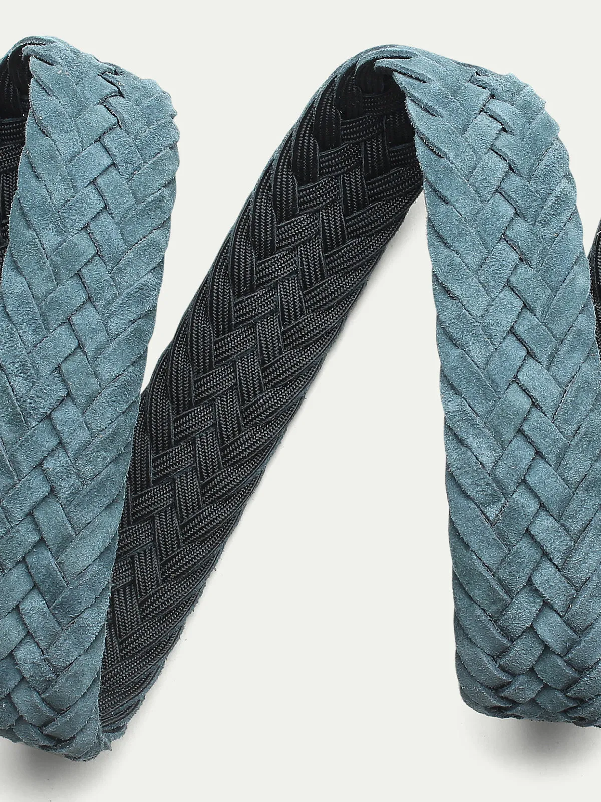 Petrol Woven Suede Belt sold by Aurelien product image thumbnail 2