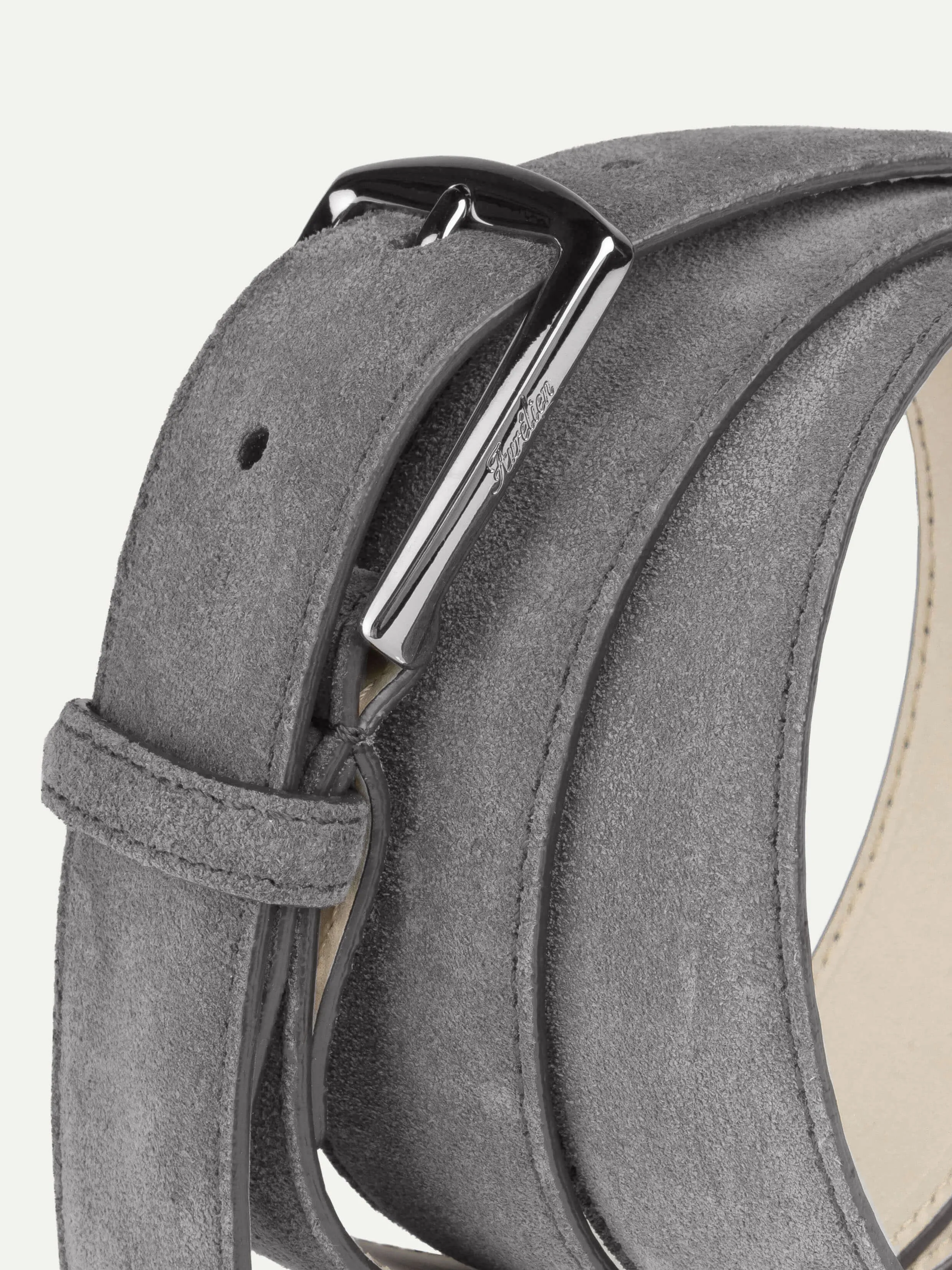 Grey Suede Leather Belt sold by Aurelien product image thumbnail 3
