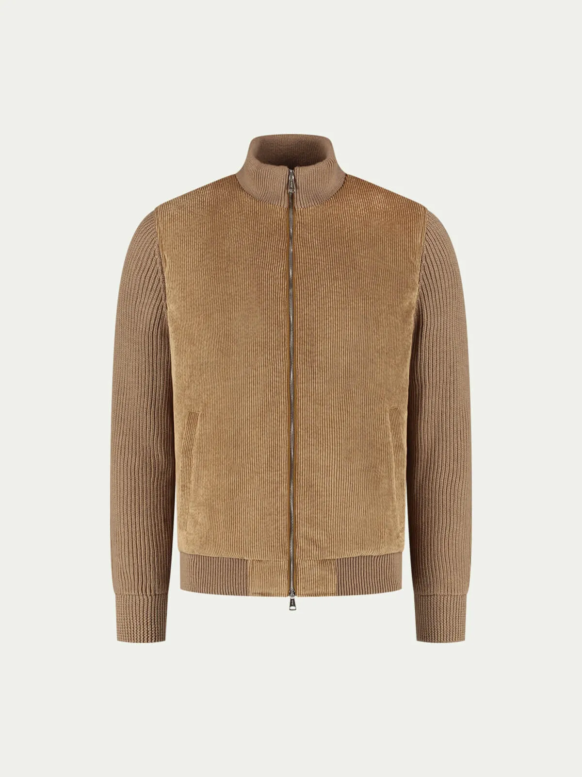 Beige Corduroy Bomber Jacket sold by Aurelien