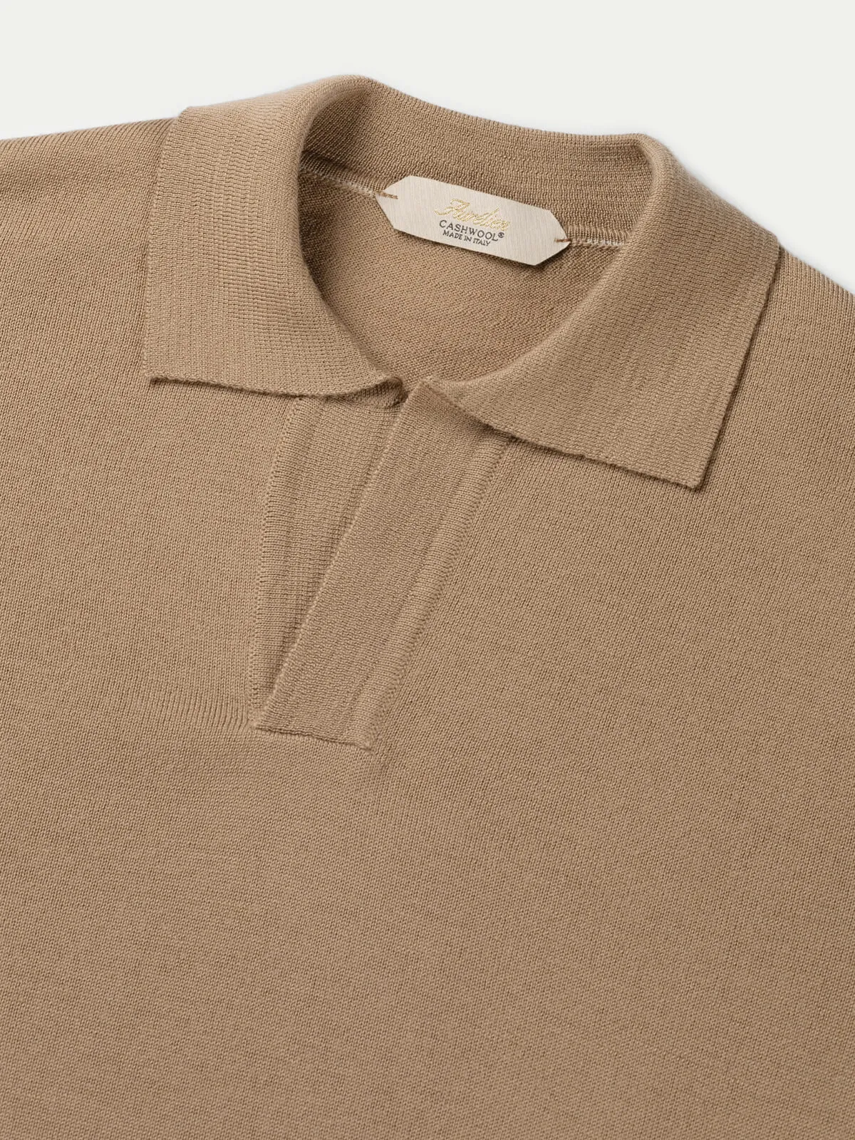 Shortsleeve Buttonless Polo Hazelnut sold by Aurelien product image thumbnail 3