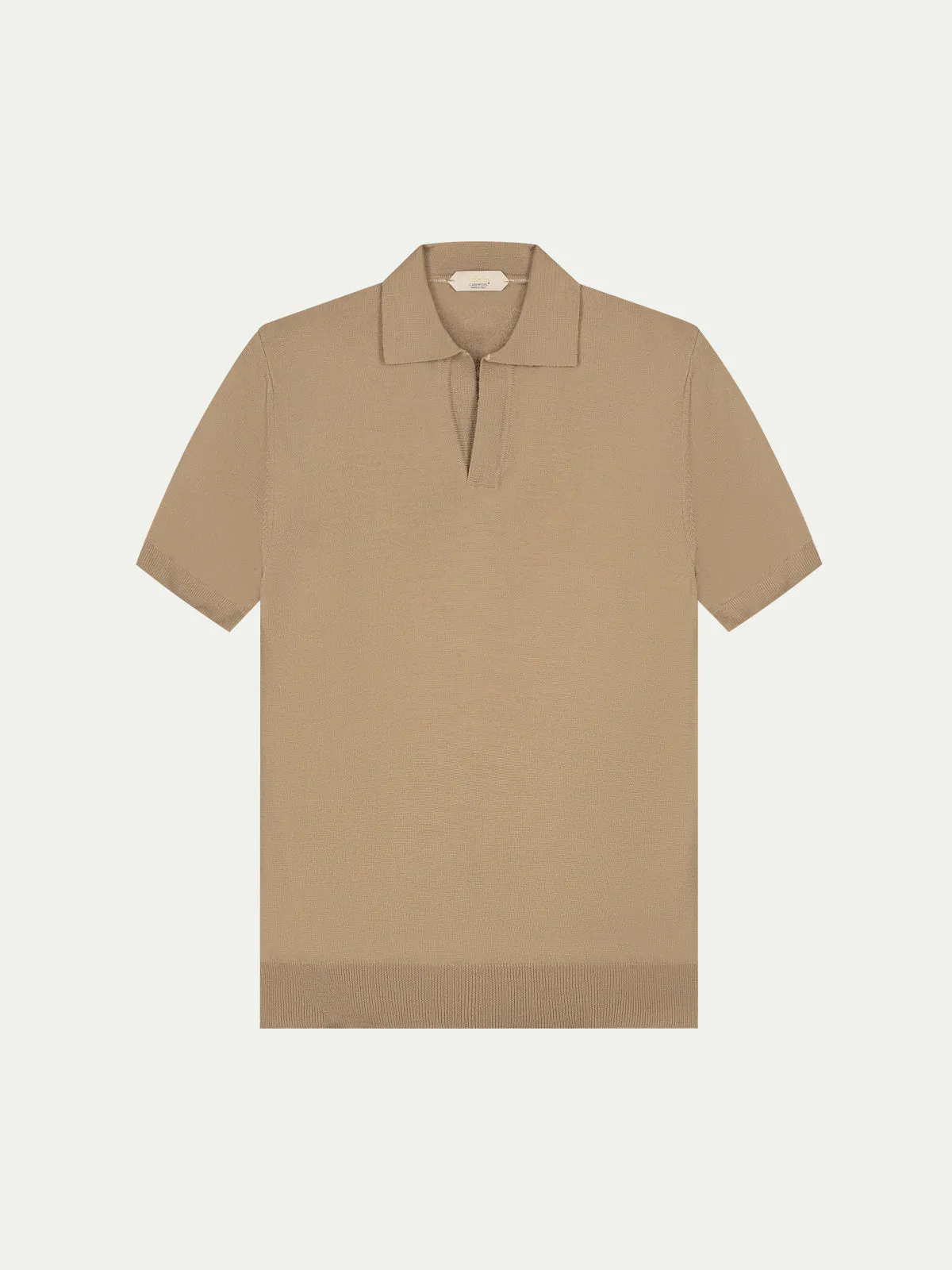 Shortsleeve Buttonless Polo Hazelnut sold by Aurelien