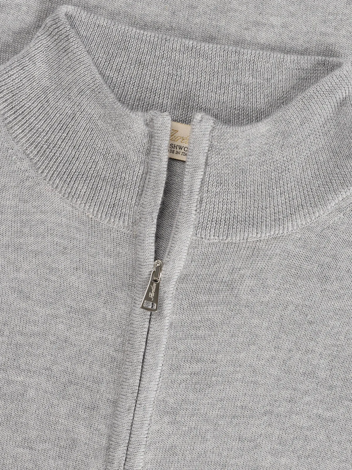 Extrafine Merino Zipper Vest Light Grey sold by Aurelien product image thumbnail 4