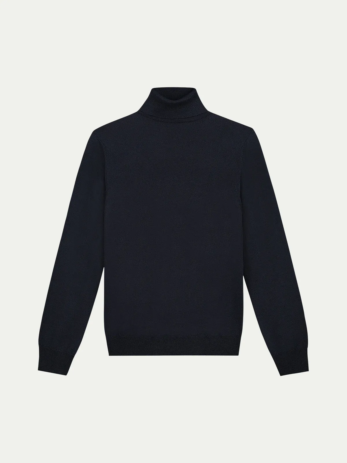 Extrafine Merino Rollneck Navy sold by Aurelien
