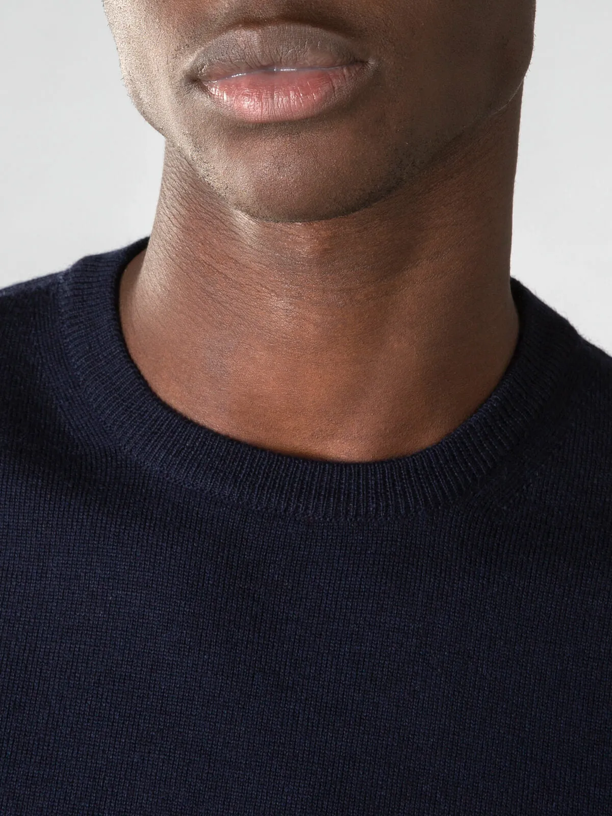 Extrafine Merino Crew Neck Sweater Navy sold by Aurelien product image thumbnail 3