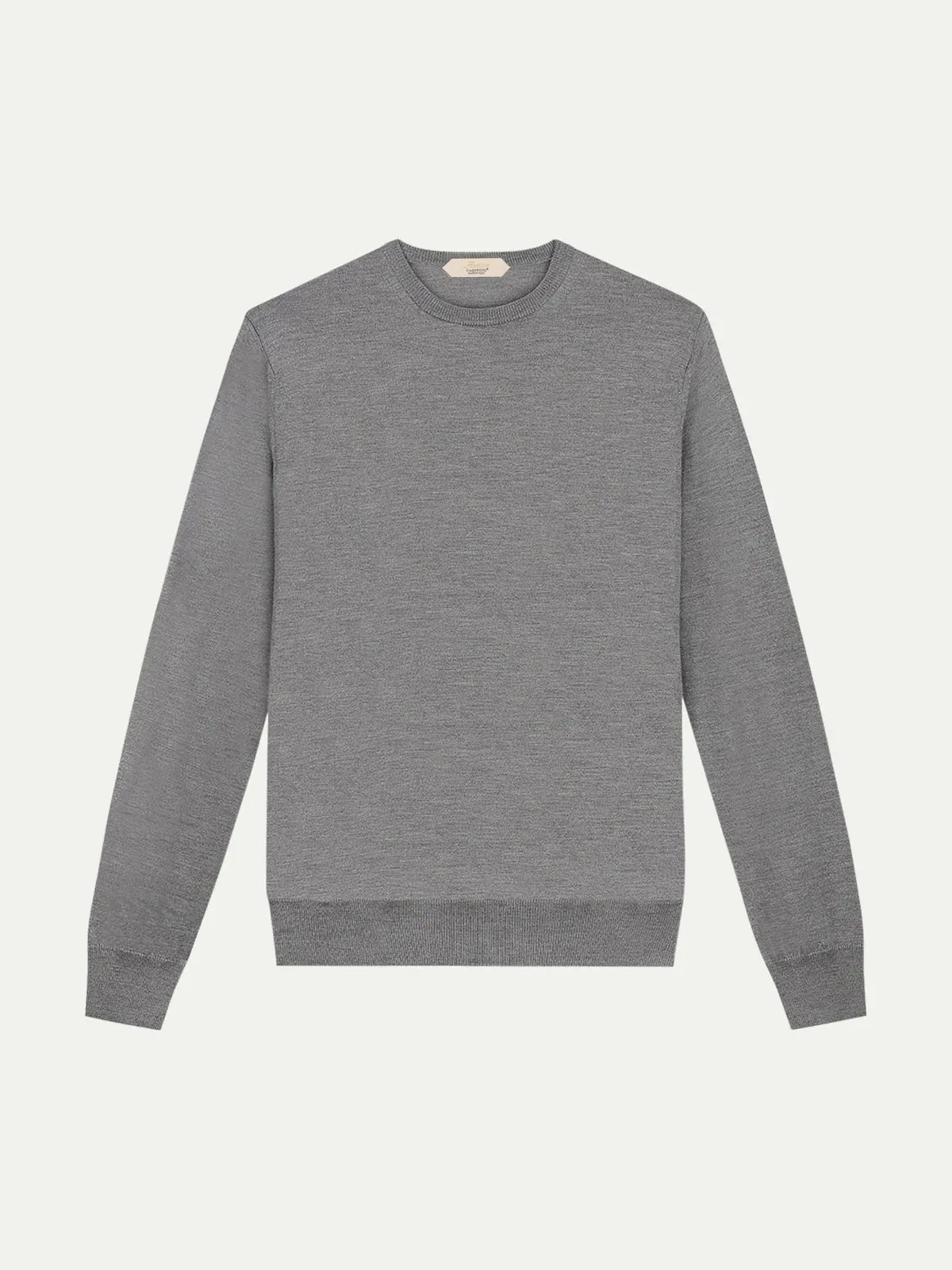 Extrafine Merino Crew Neck Sweater Dark Grey sold by Aurelien