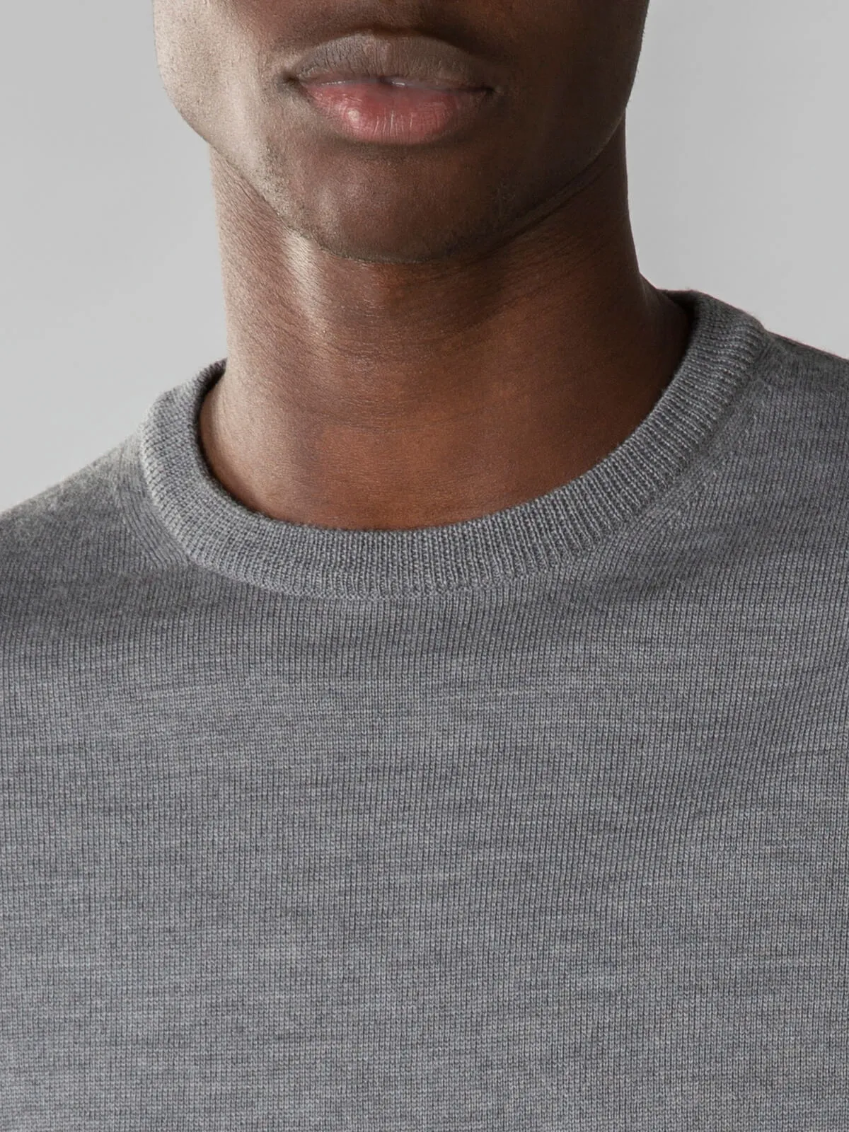Extrafine Merino Crew Neck Sweater Dark Grey sold by Aurelien product image thumbnail 3