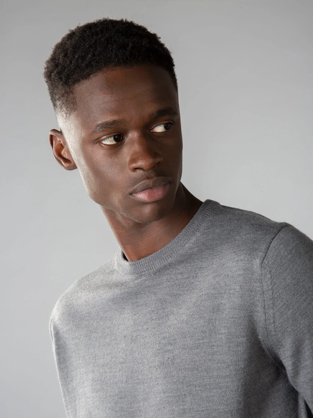 Extrafine Merino Crew Neck Sweater Dark Grey sold by Aurelien product image thumbnail 4