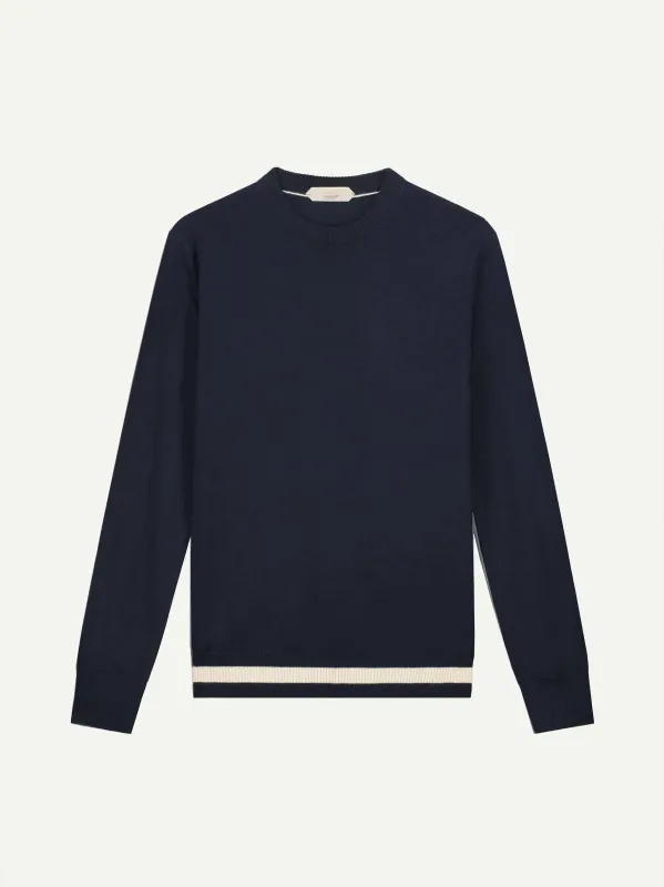 AUR1 Sweater Navy made by Aurelien