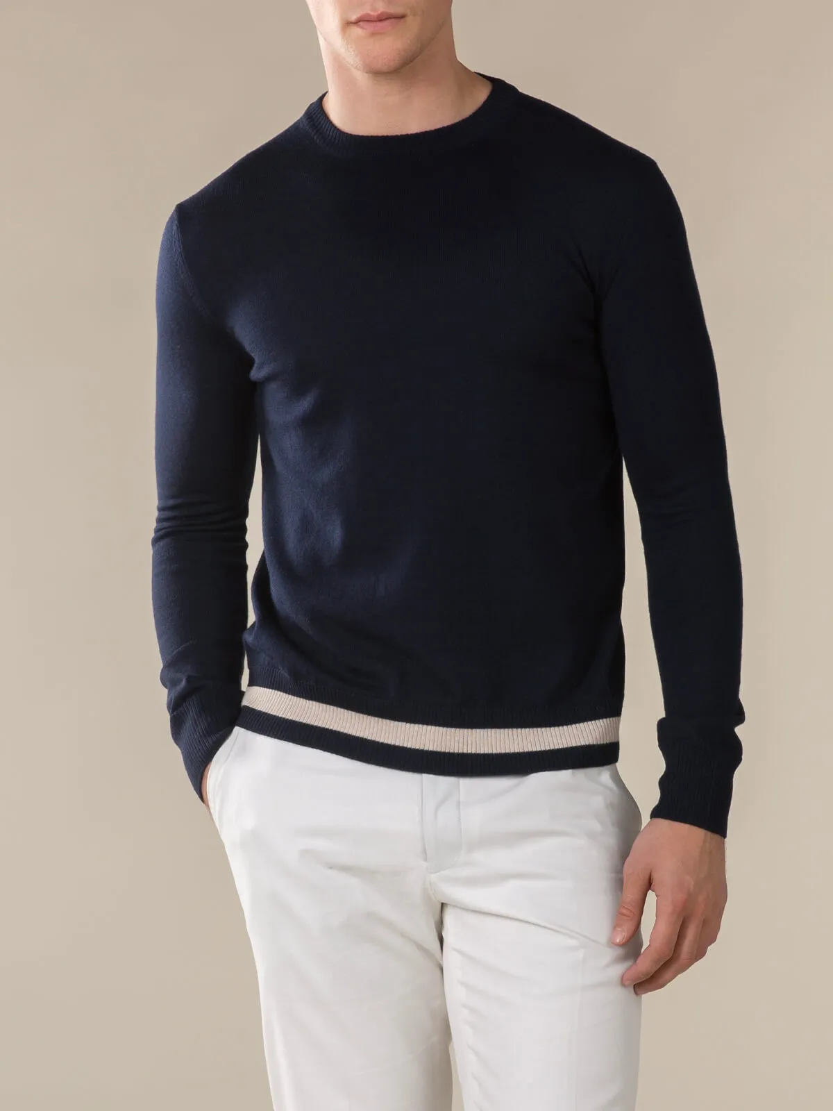 AUR1 Sweater Navy sold by Aurelien product image thumbnail 2