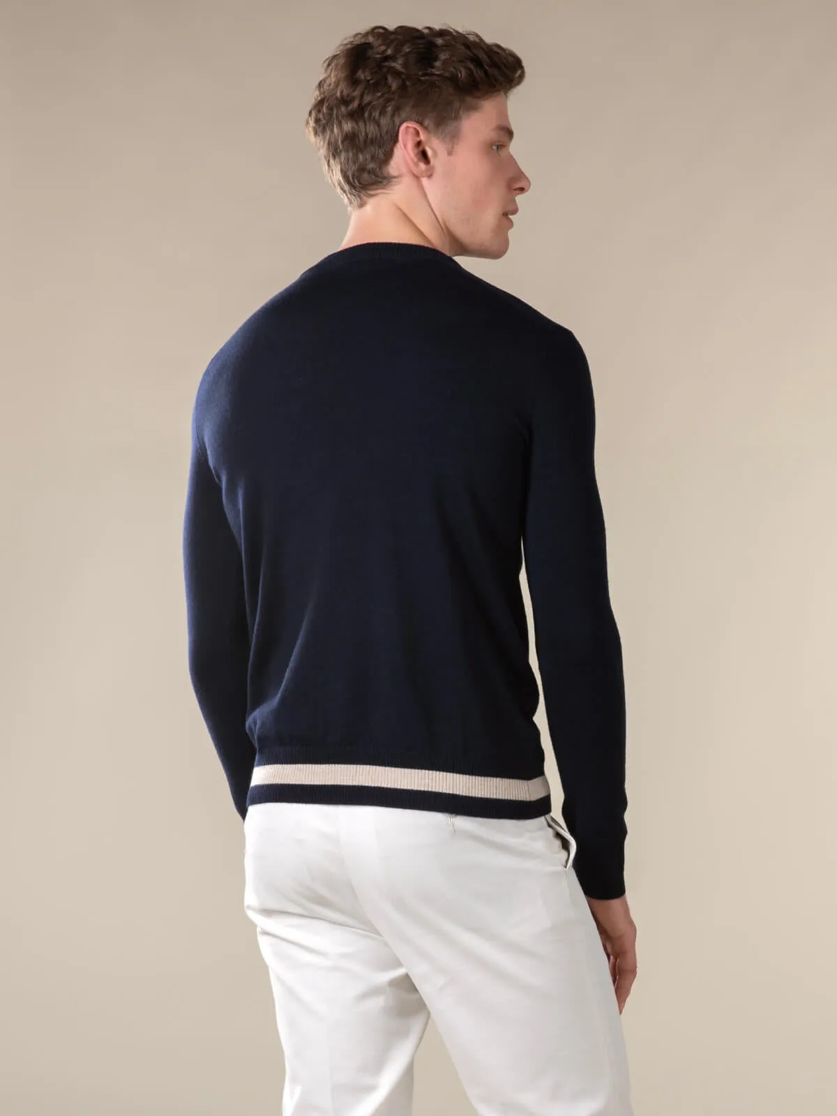 AUR1 Sweater Navy sold by Aurelien product image thumbnail 5