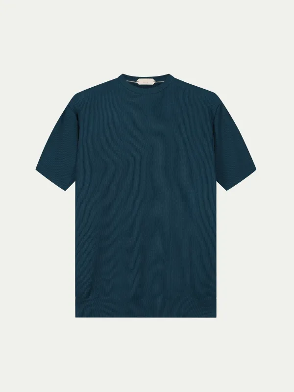 Sea Green Ribbed T-Shirt made by Aurelien