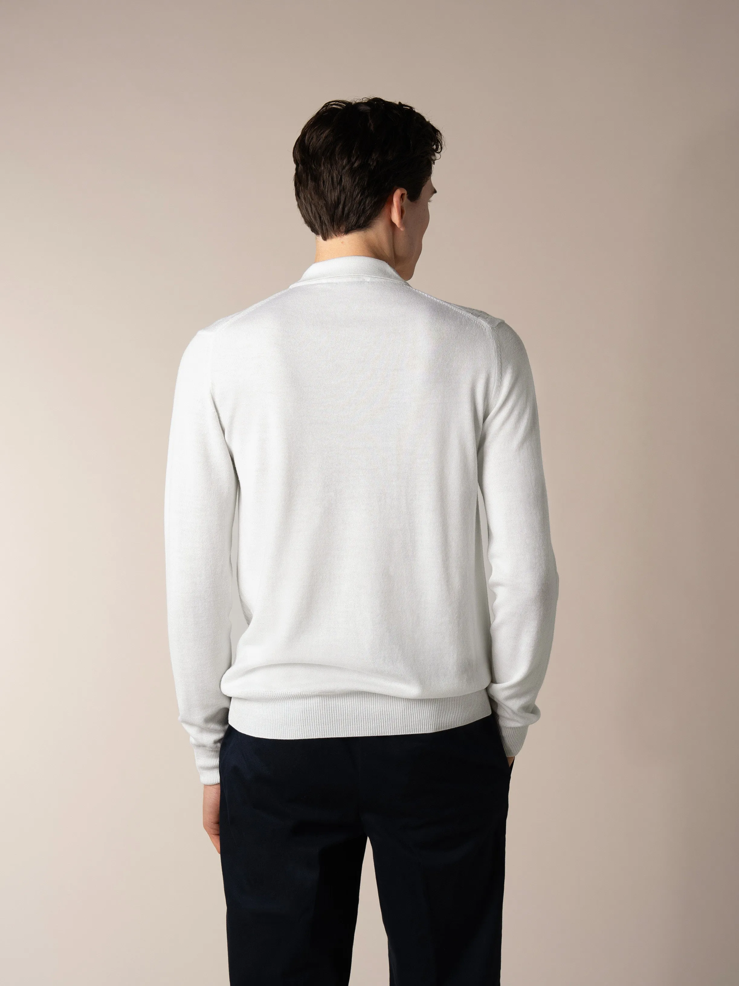 Ivory Zipper Polo Basket Weave sold by Aurelien product image thumbnail 5
