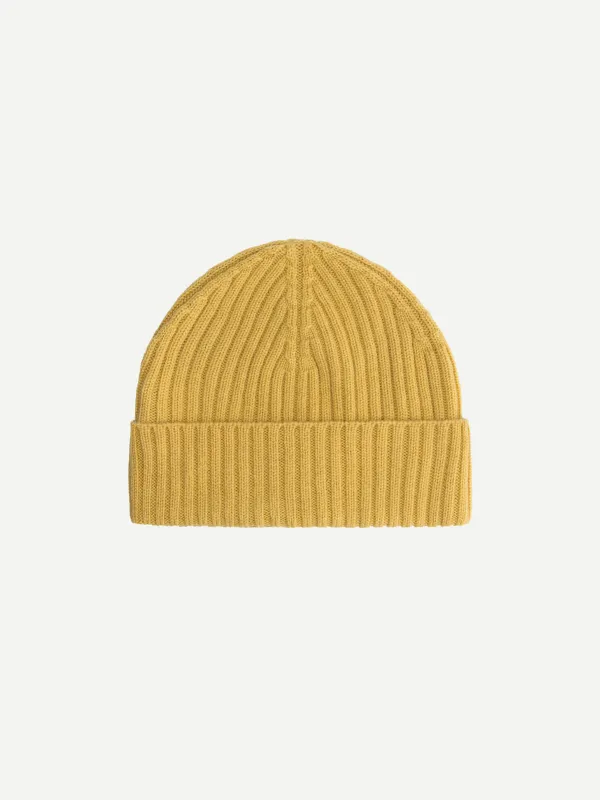Extrafine Merino Hat Mustard made by Aurelien