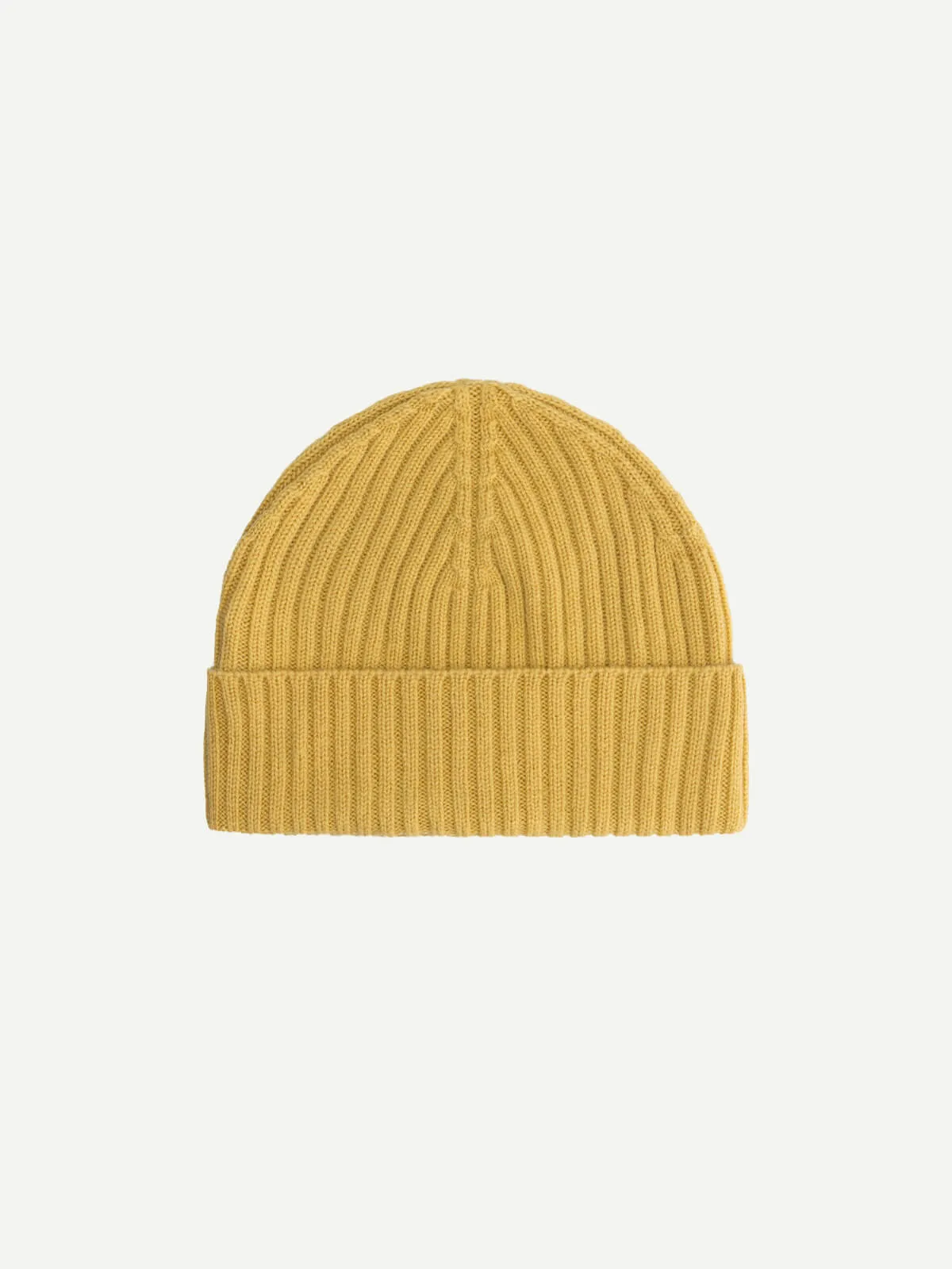 Extrafine Merino Hat Mustard sold by Aurelien