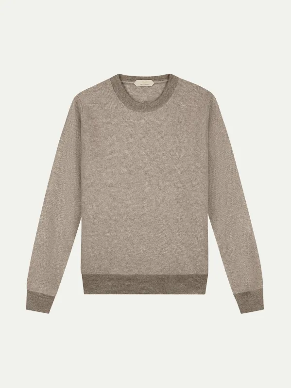 Greige Jaquard Crew made by Aurelien