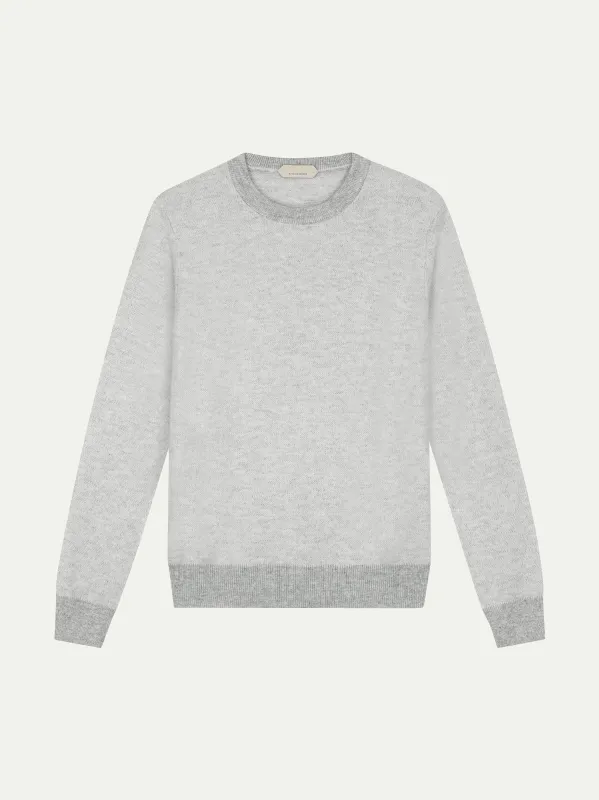Light Grey Jaquard Crew made by Aurelien