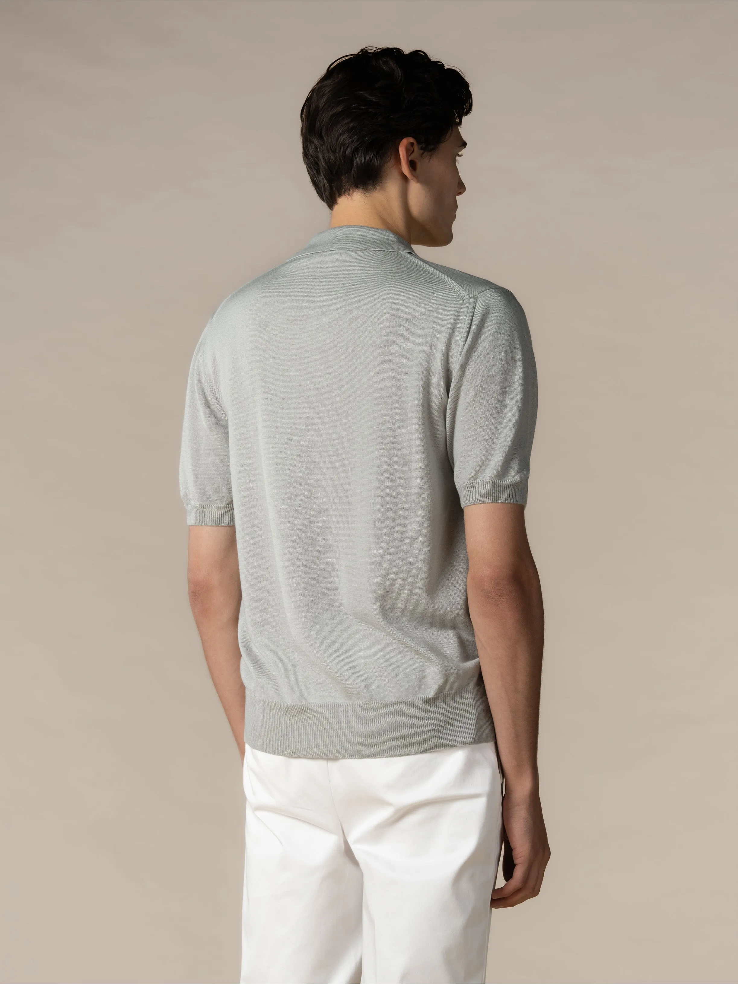 Shortsleeve Buttonless Polo Classic Grey sold by Aurelien product image thumbnail 5