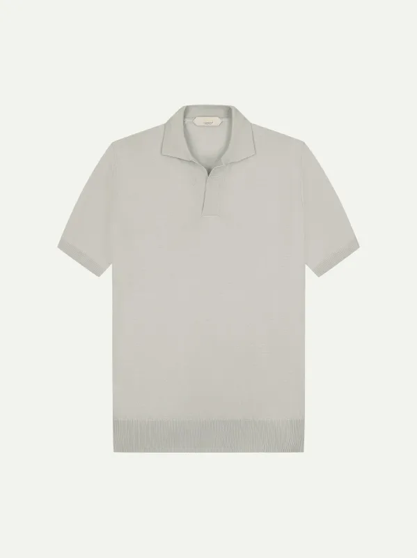 Shortsleeve Buttonless Polo Classic Grey made by Aurelien