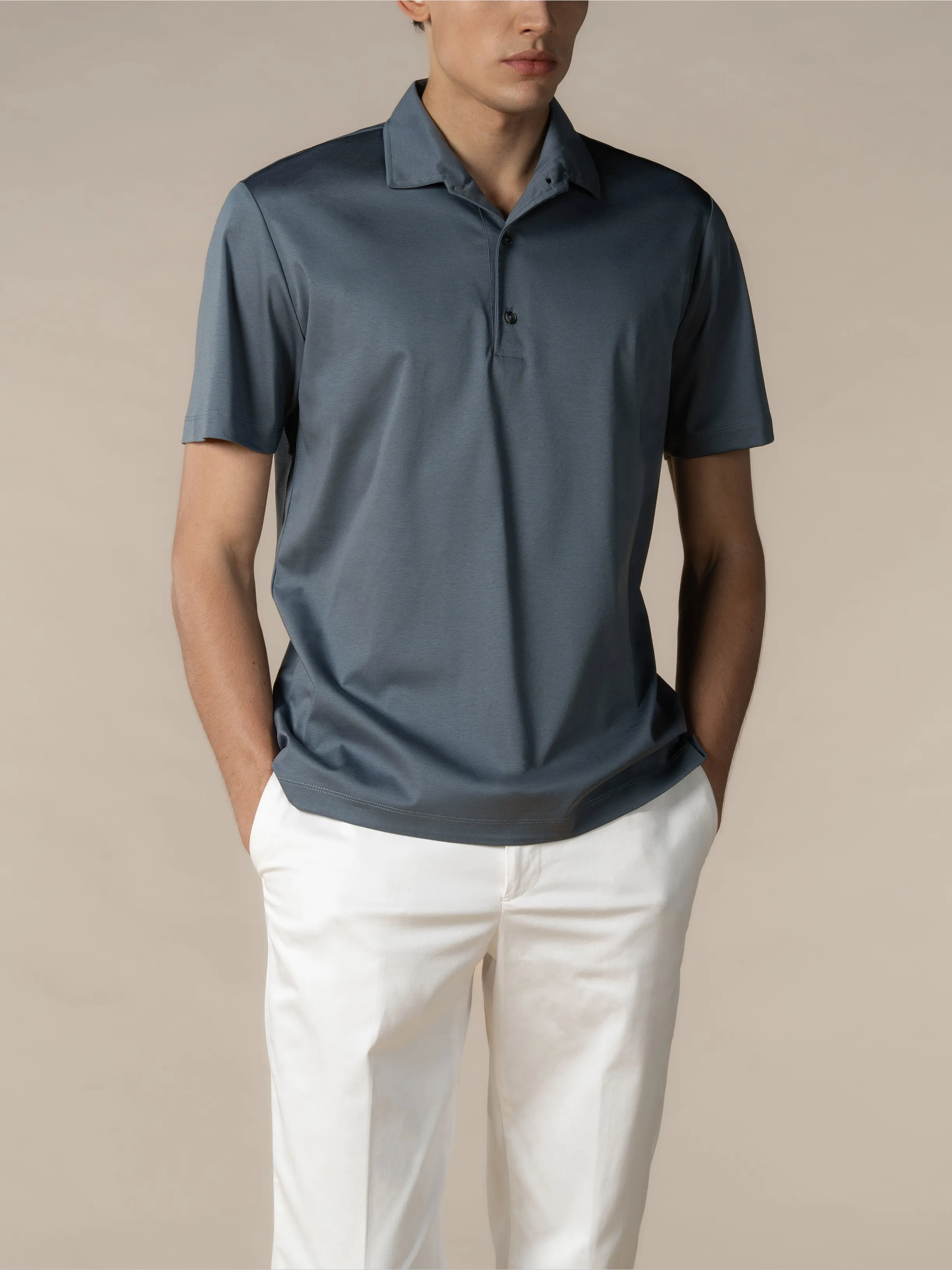 AUR1 Polo Steel Blue sold by Aurelien product image thumbnail 2