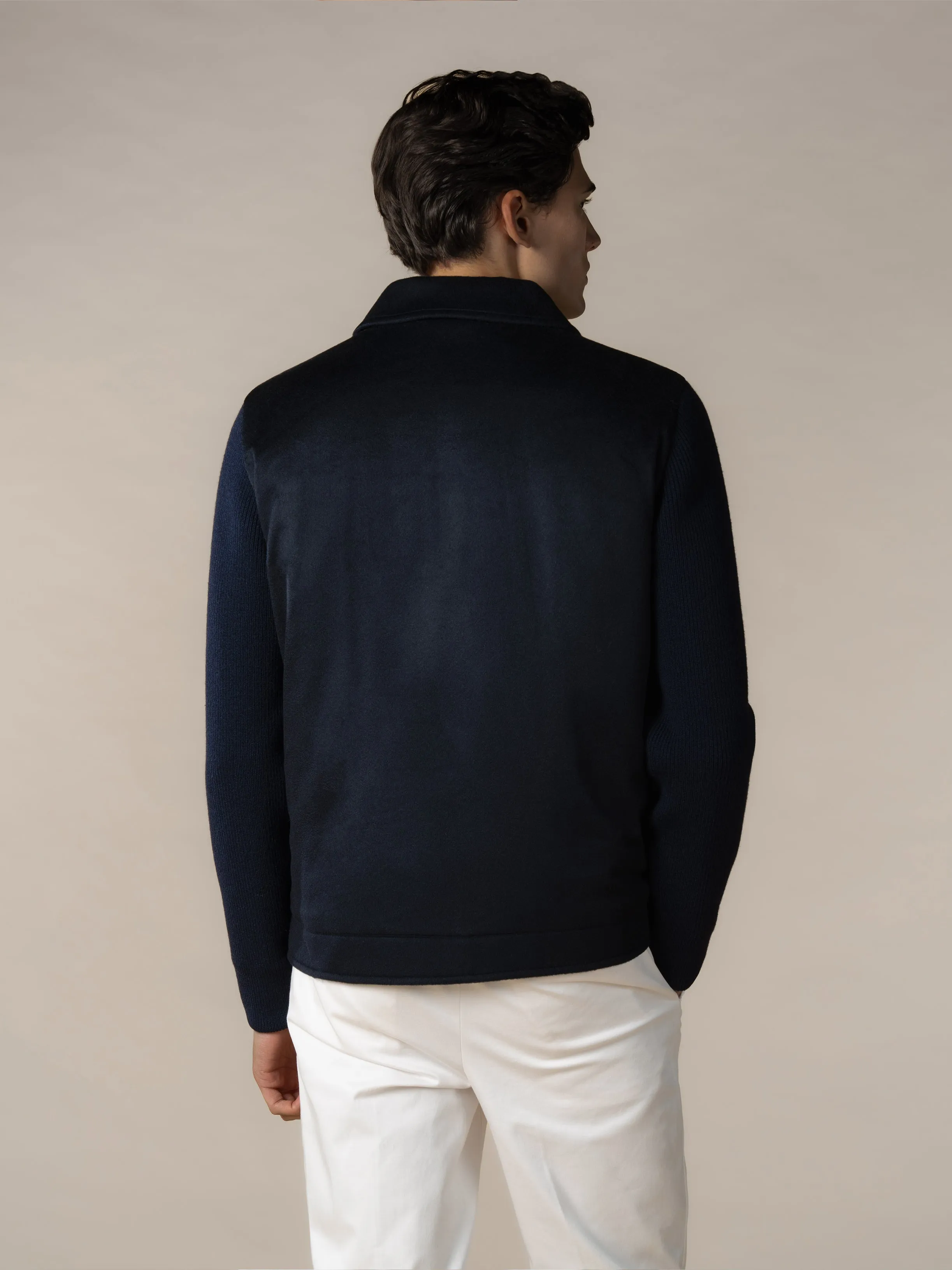 Navy City Bomber Jacket sold by Aurelien product image thumbnail 5