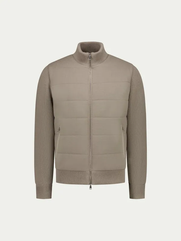 Taupe Urban Knit Jacket made by Aurelien