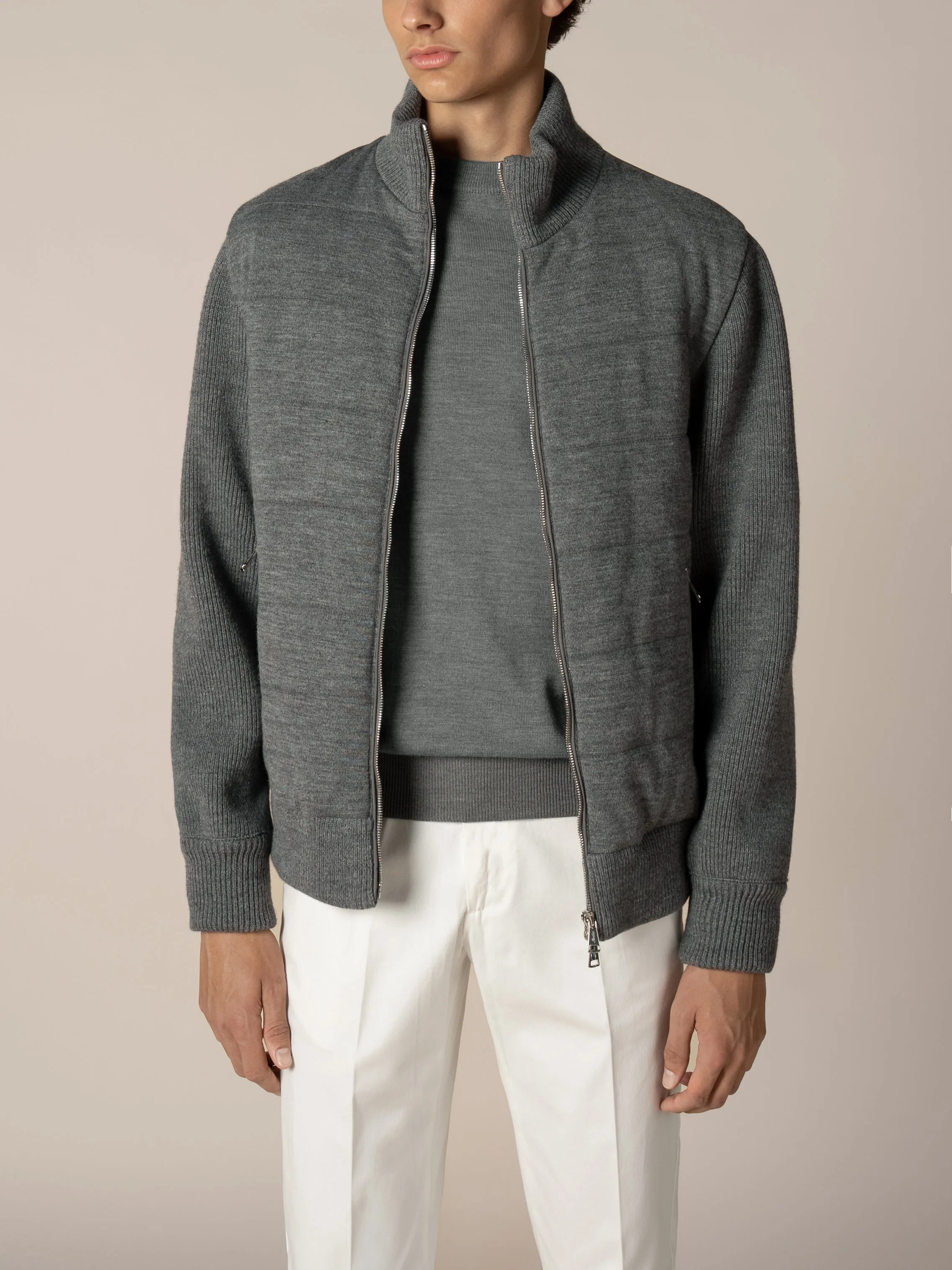 Dark Grey Urban Knit Jacket sold by Aurelien product image thumbnail 2