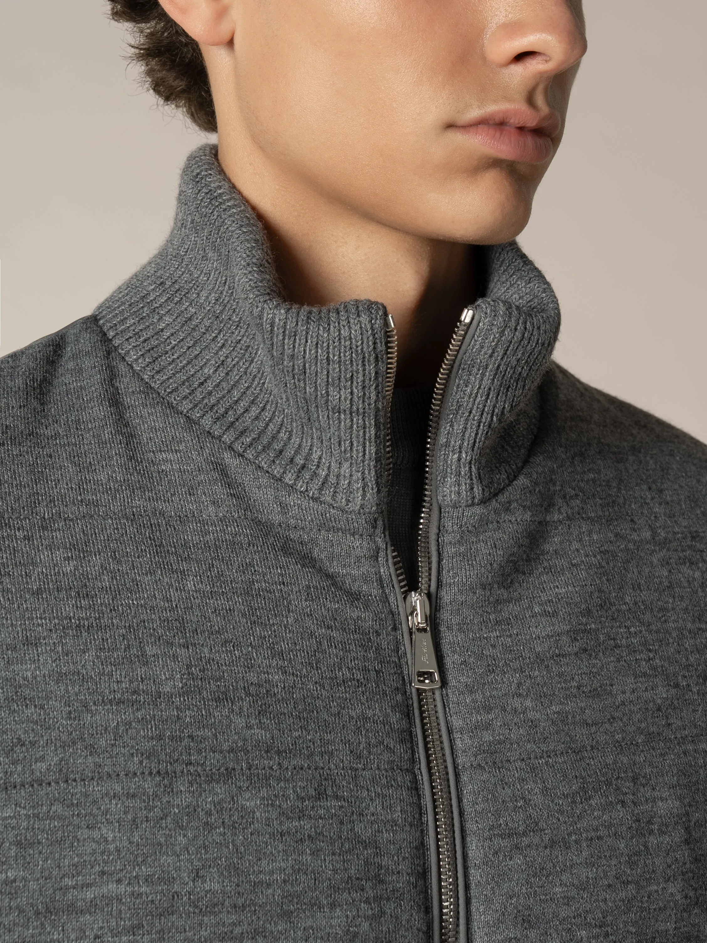 Dark Grey Urban Knit Jacket sold by Aurelien product image thumbnail 3
