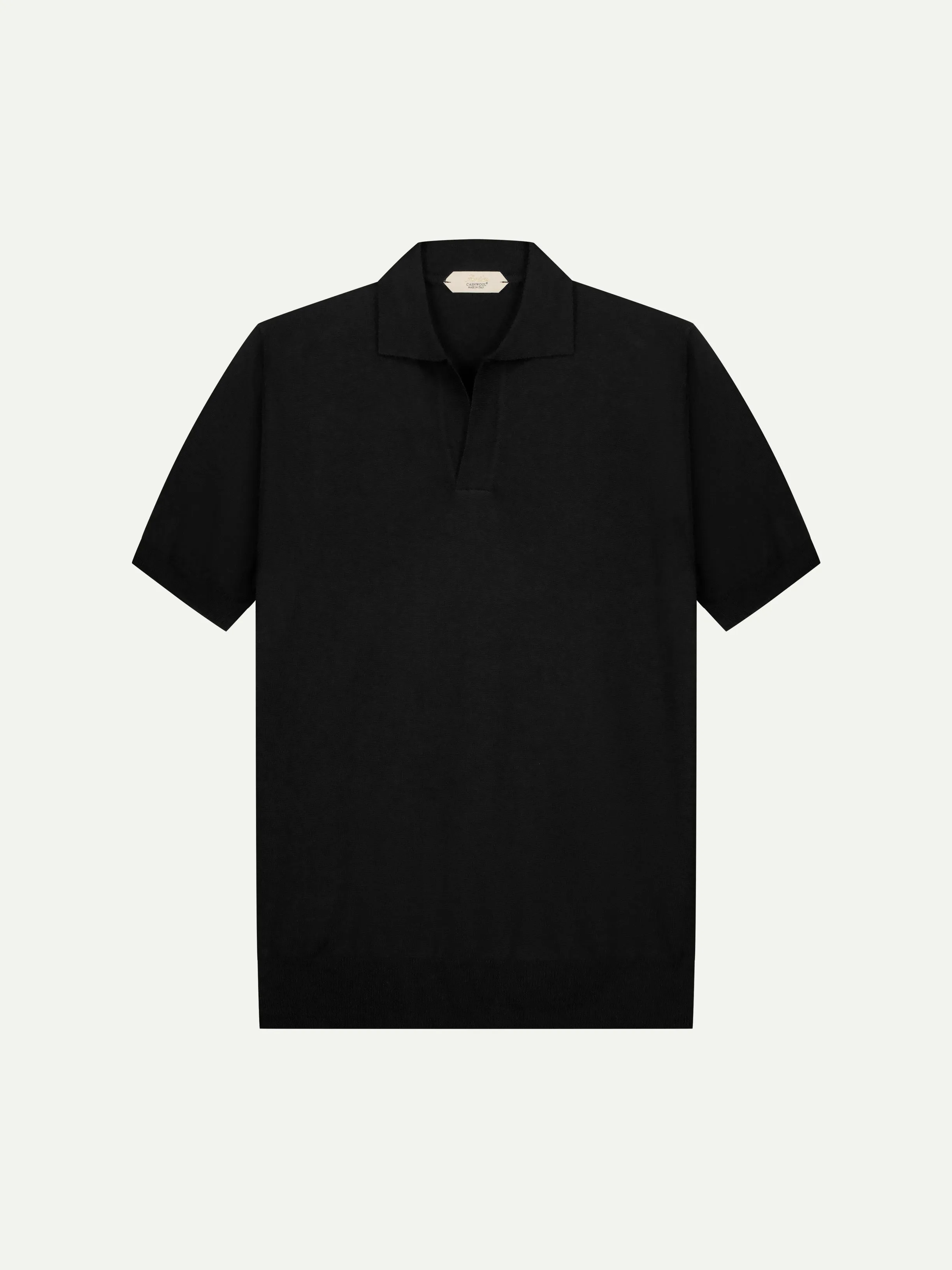 Shortsleeve Buttonless Polo Black sold by Aurelien