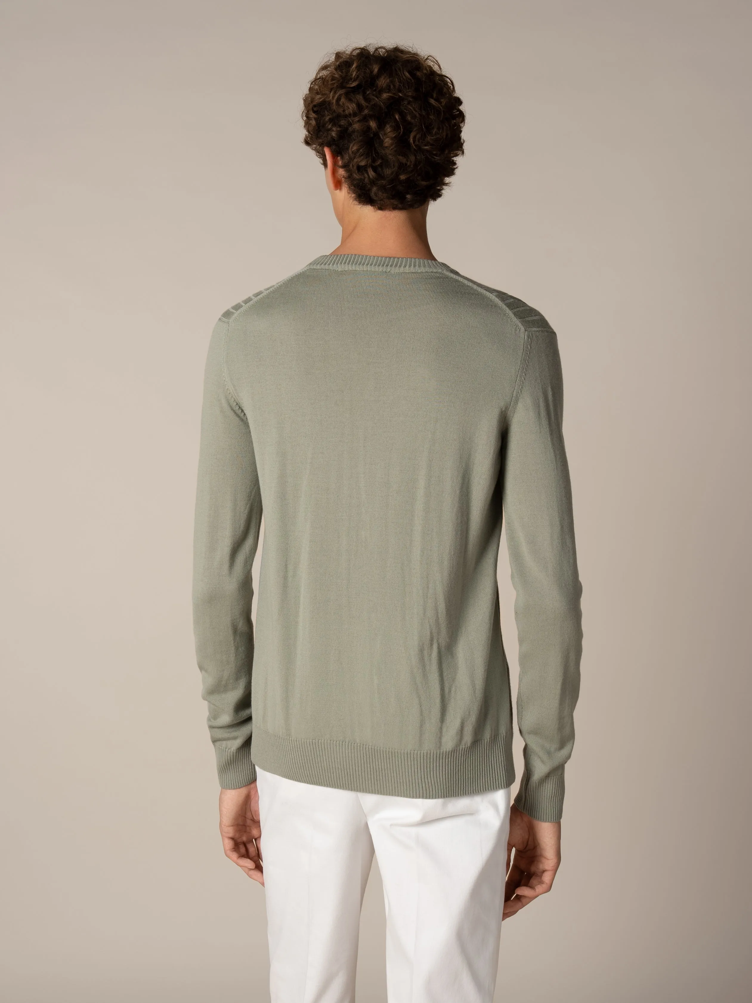Pistache Ribbed City Crew sold by Aurelien product image thumbnail 5