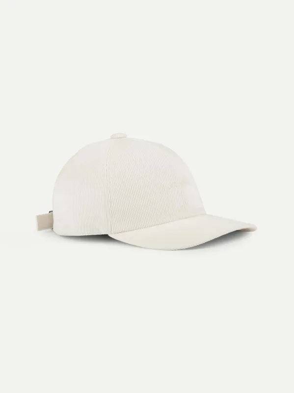 Ivory Corduroy Baseball Cap made by Aurelien