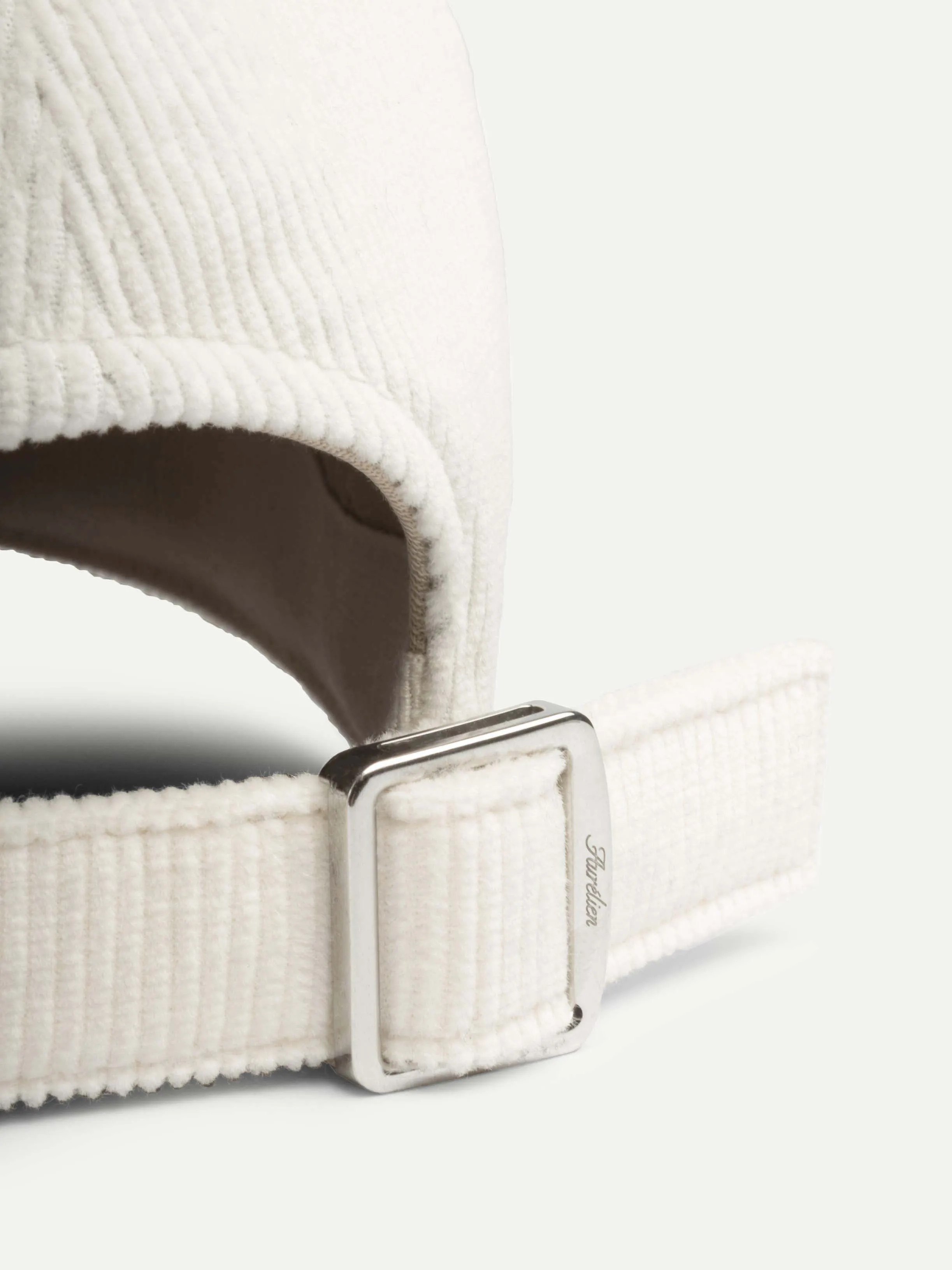 Ivory Corduroy Baseball Cap sold by Aurelien product image thumbnail 5