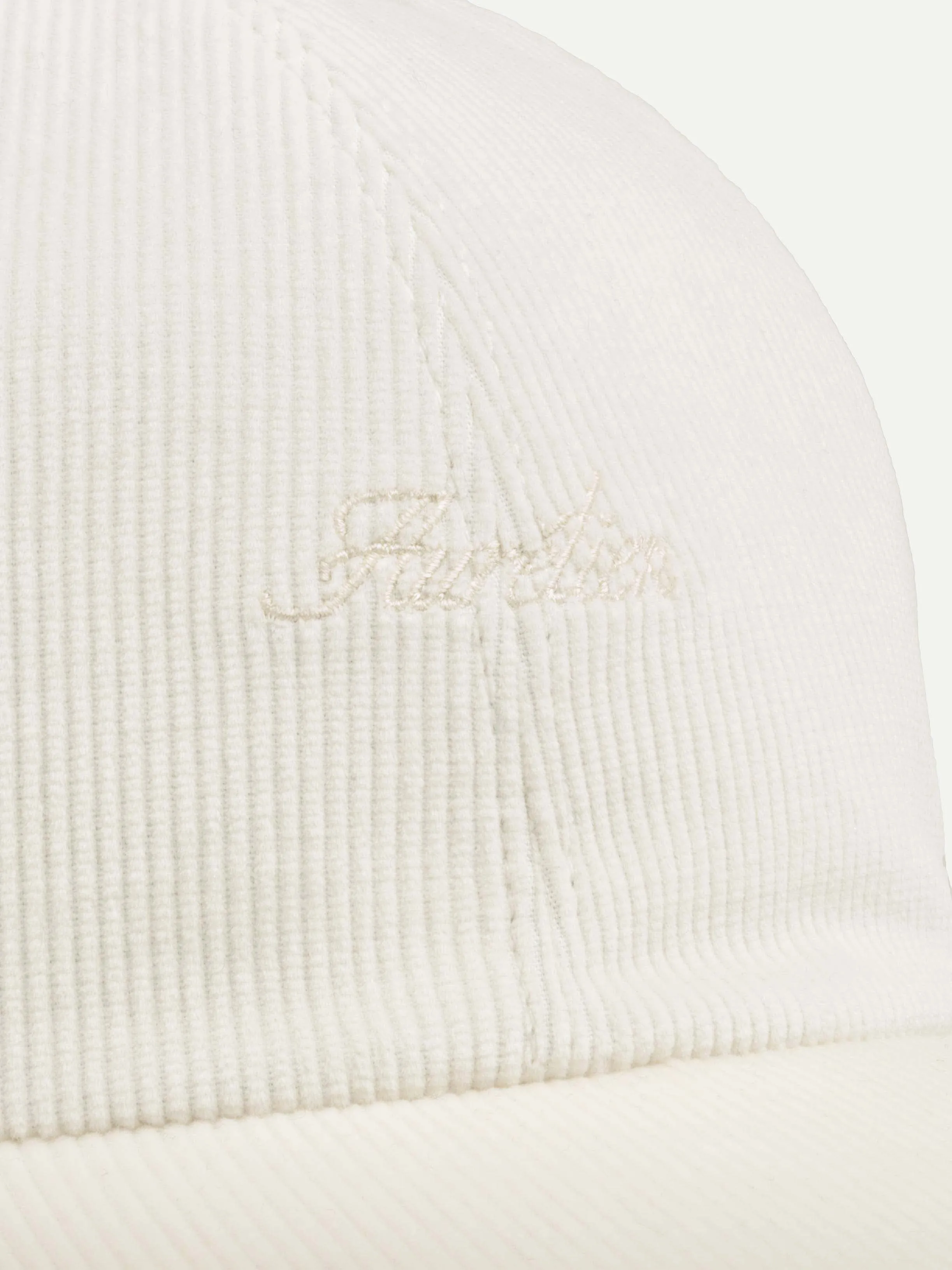 Ivory Corduroy Baseball Cap sold by Aurelien product image thumbnail 3