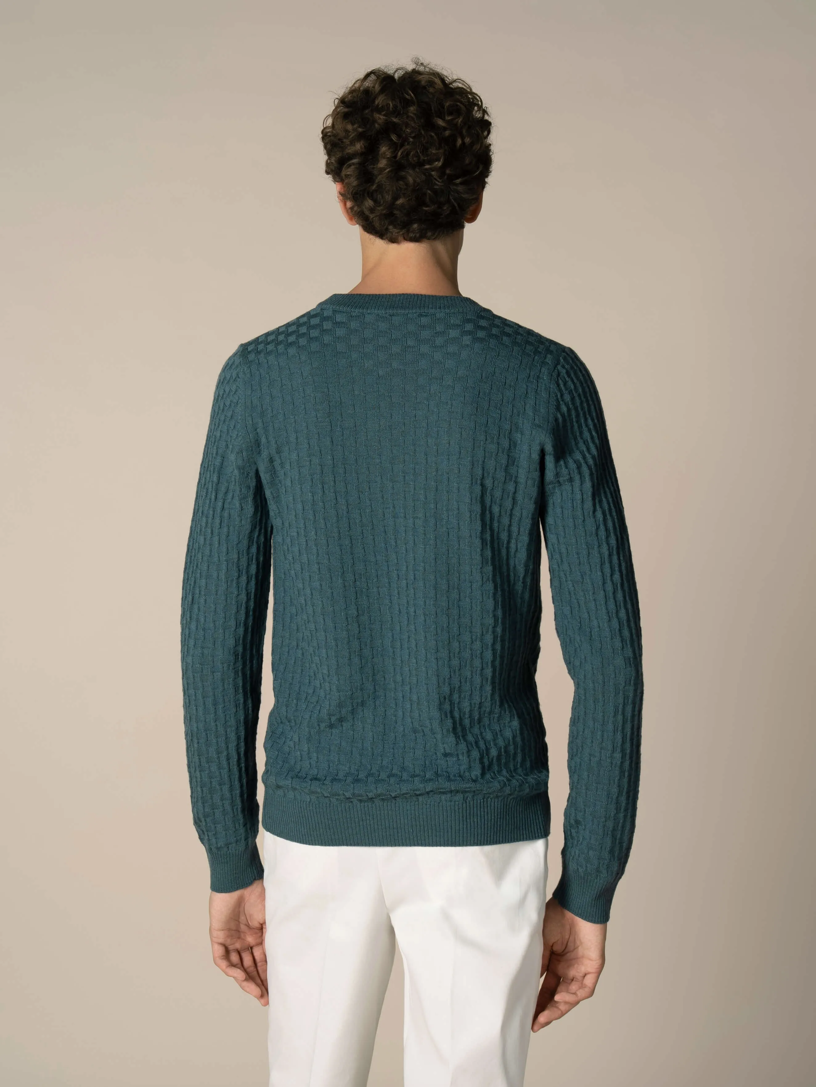 Dark Aquamarine Motif Crew sold by Aurelien product image thumbnail 5