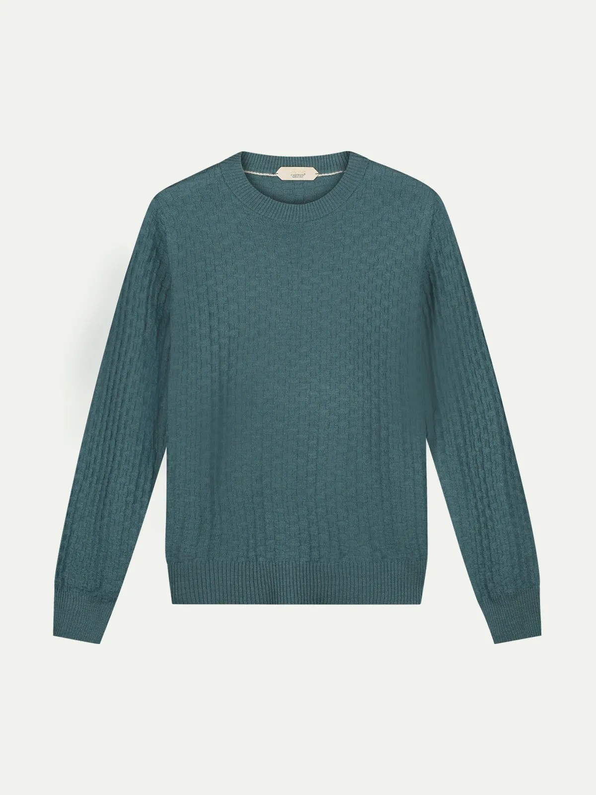 Dark Aquamarine Motif Crew sold by Aurelien