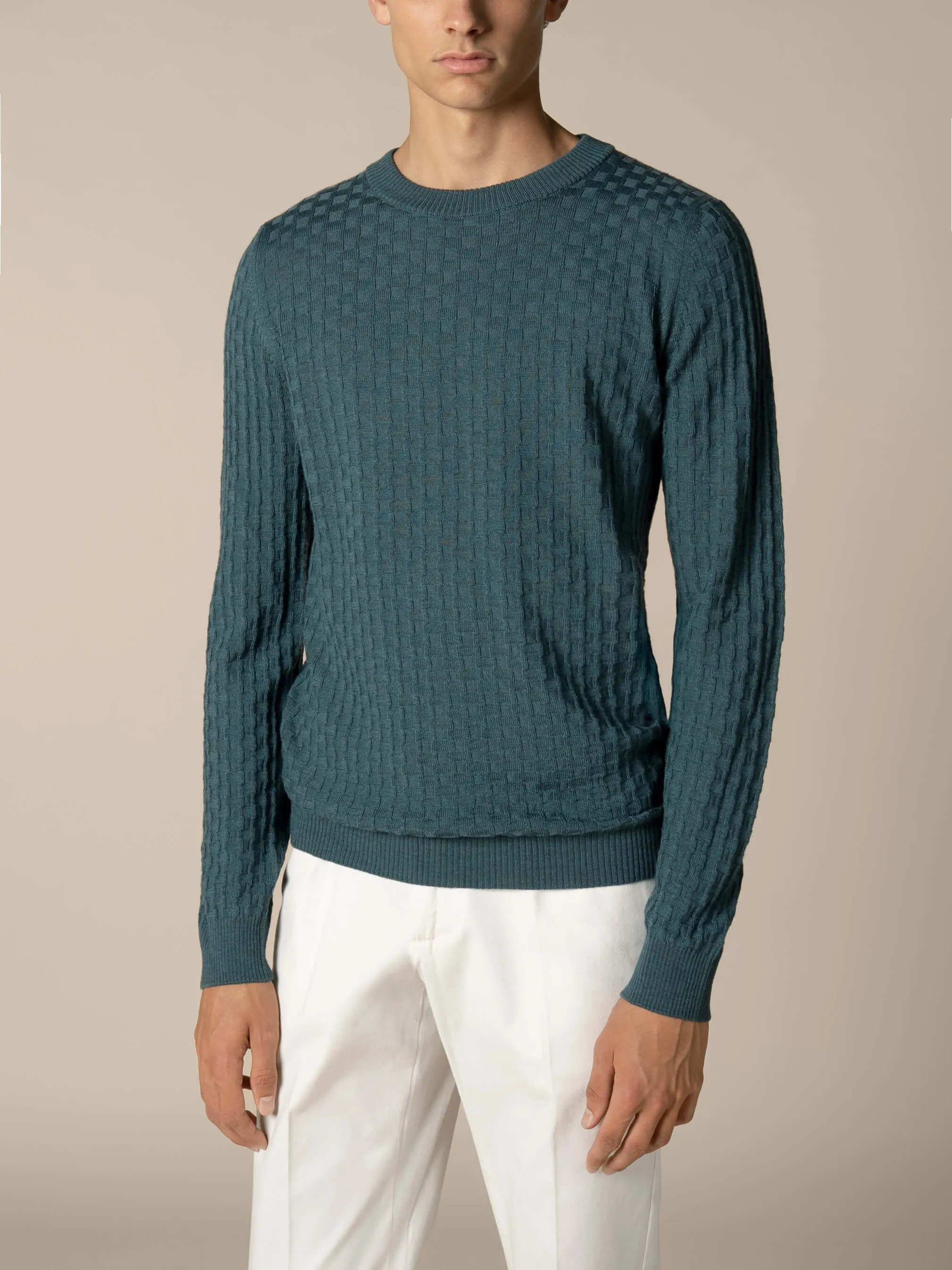 Dark Aquamarine Motif Crew sold by Aurelien product image thumbnail 2