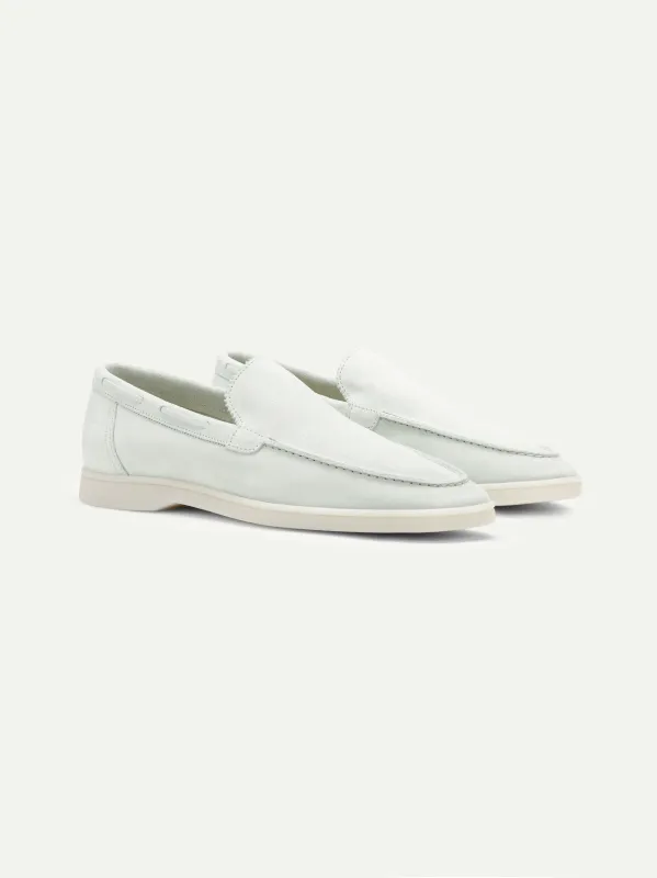 Light Aqua Yacht Loafers made by Aurelien