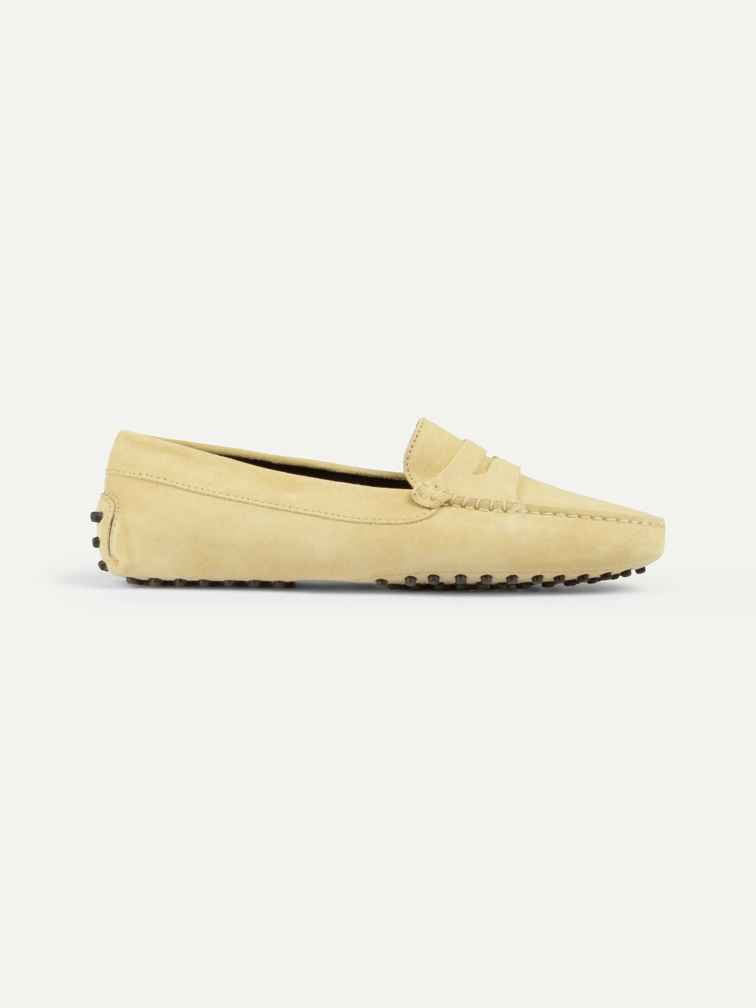 Light Yellow Suede Driving Shoes sold by Aurelien product image thumbnail 5